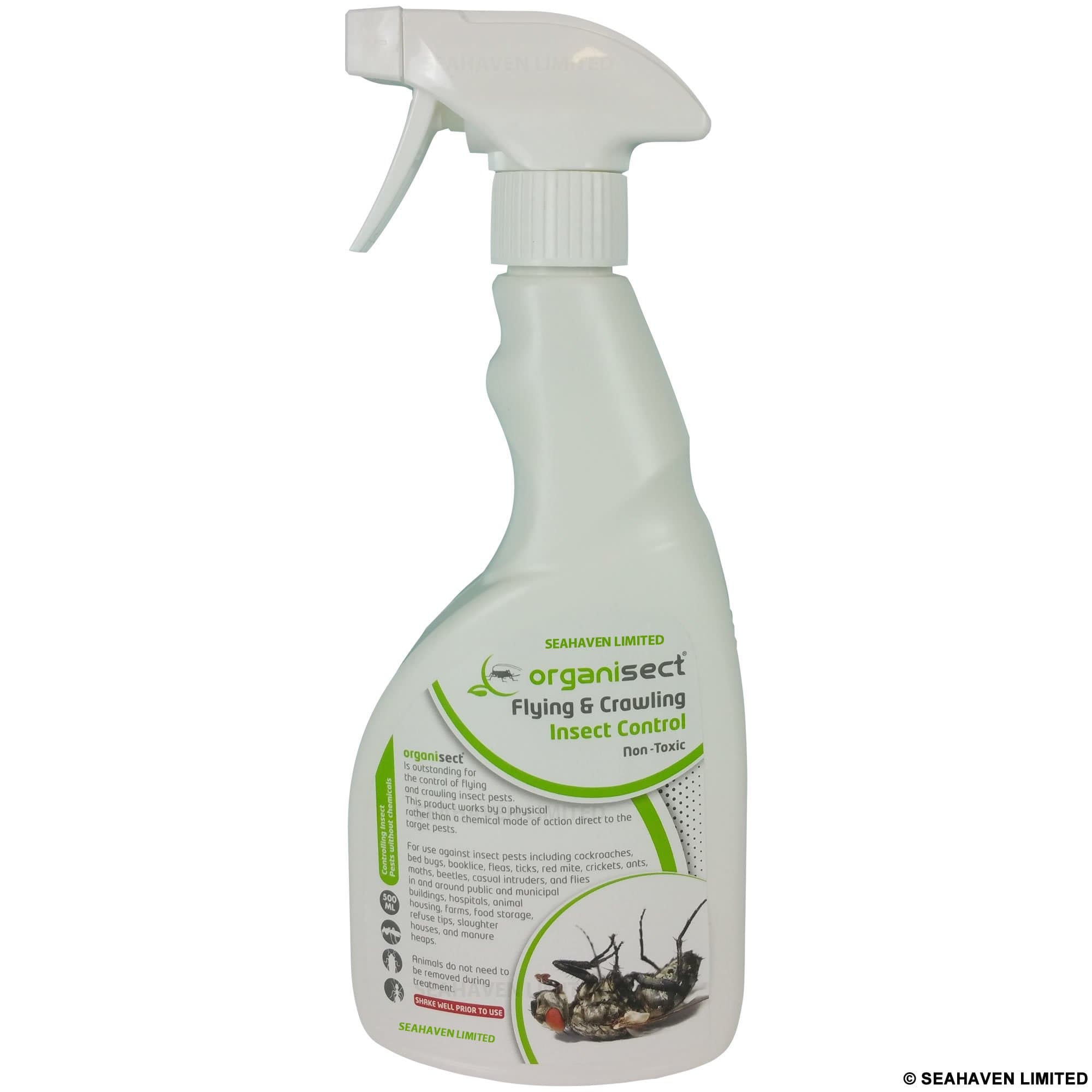 Organisect 500ml Pest Control Organic Natural Home Pest Control Spray Bed Bugs, Fleas,Roaches Spiders, Flying Insects and Other Pests All Natural Insect Killer Child & Pet Safe Non Staining
