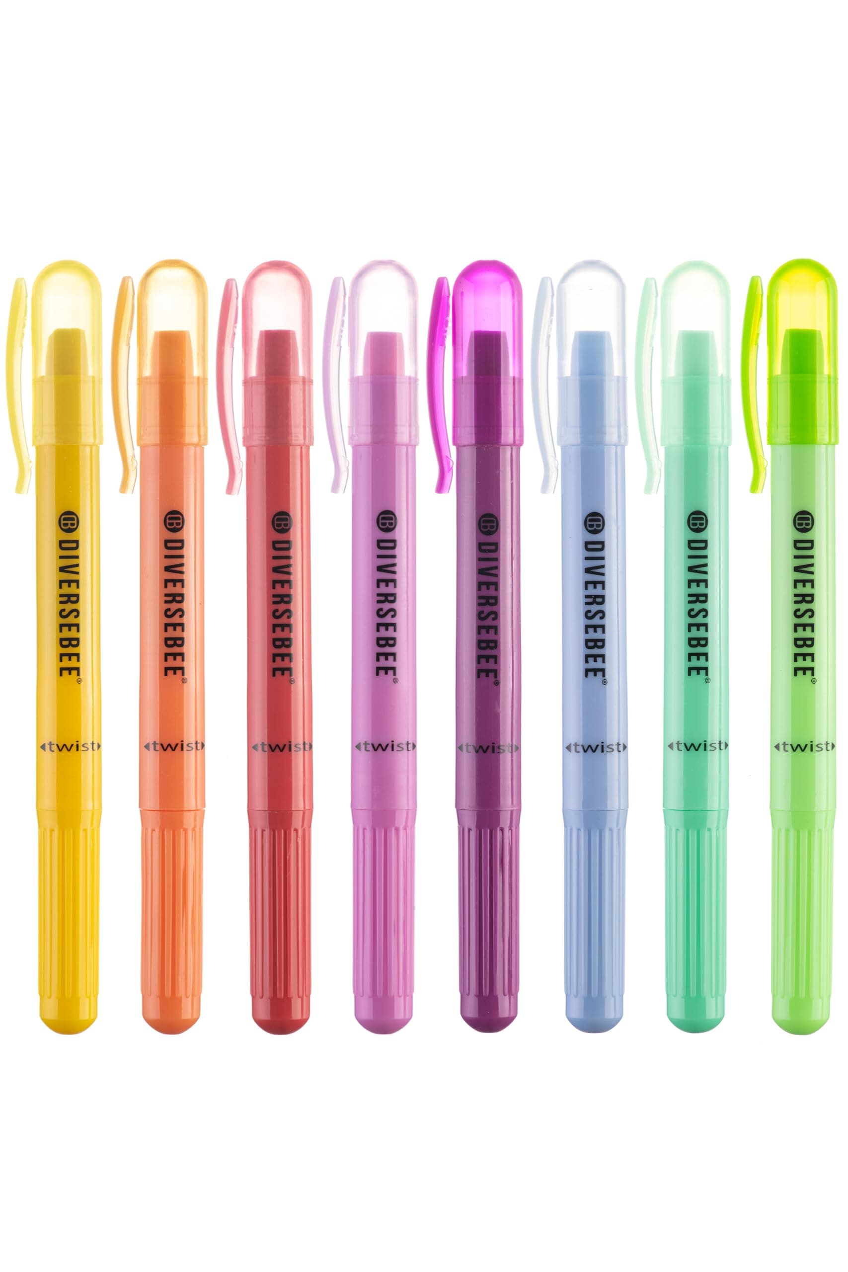 DIVERSEBEE Bible Highlighters and Pens No Bleed, 8 Pack Assorted Colors Gel Highlighters Set, Cute Bible Markers Study Journaling School Supplies and Accessories (Sorbet)