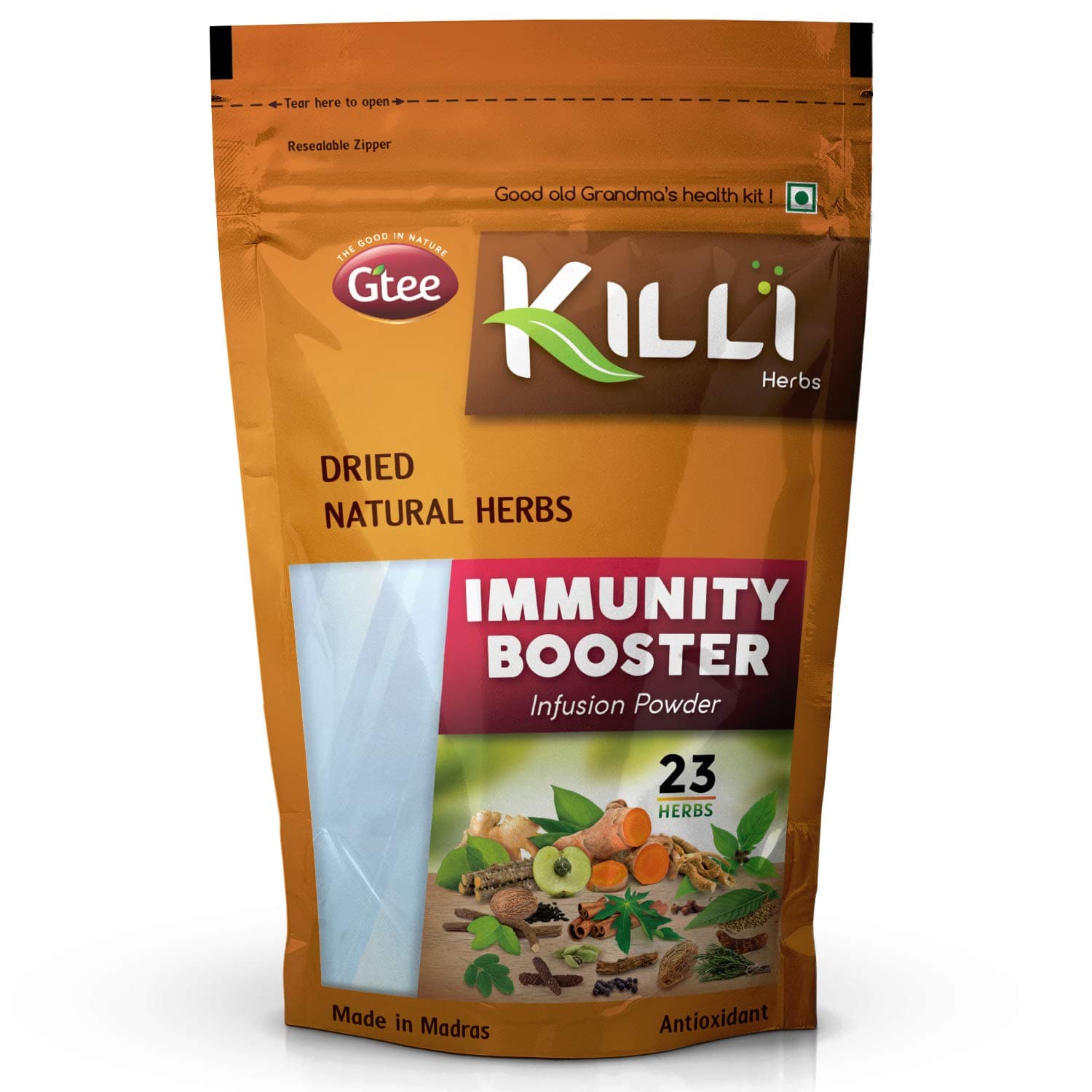 KILLI Immunity Booster Powder | Ayurvedic Kadha for Immunity Support with blend of 23 Natural & Pure Herbs, 100g