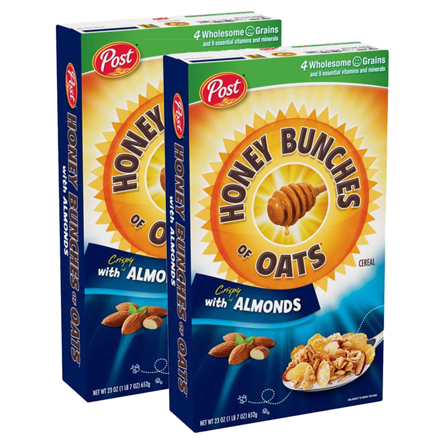 Honey Bunches of Oats with Crispy Almonds- 2 Pack, 2 x 411 g
