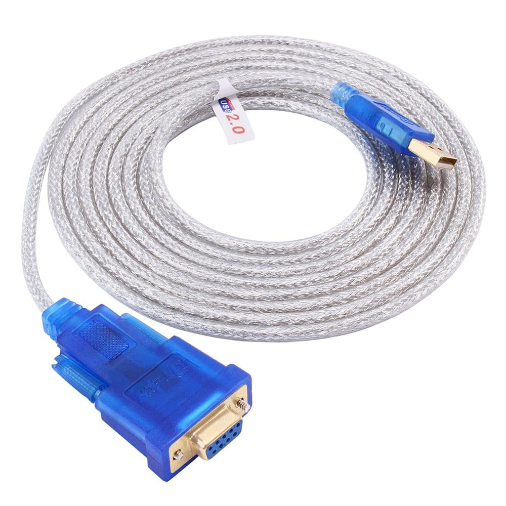 10 ft USB to RS232 DB9 Female Serial Port Adapter Cable with FTDI Chipset Supports Windows 10, 8, 7 and Mac Linux