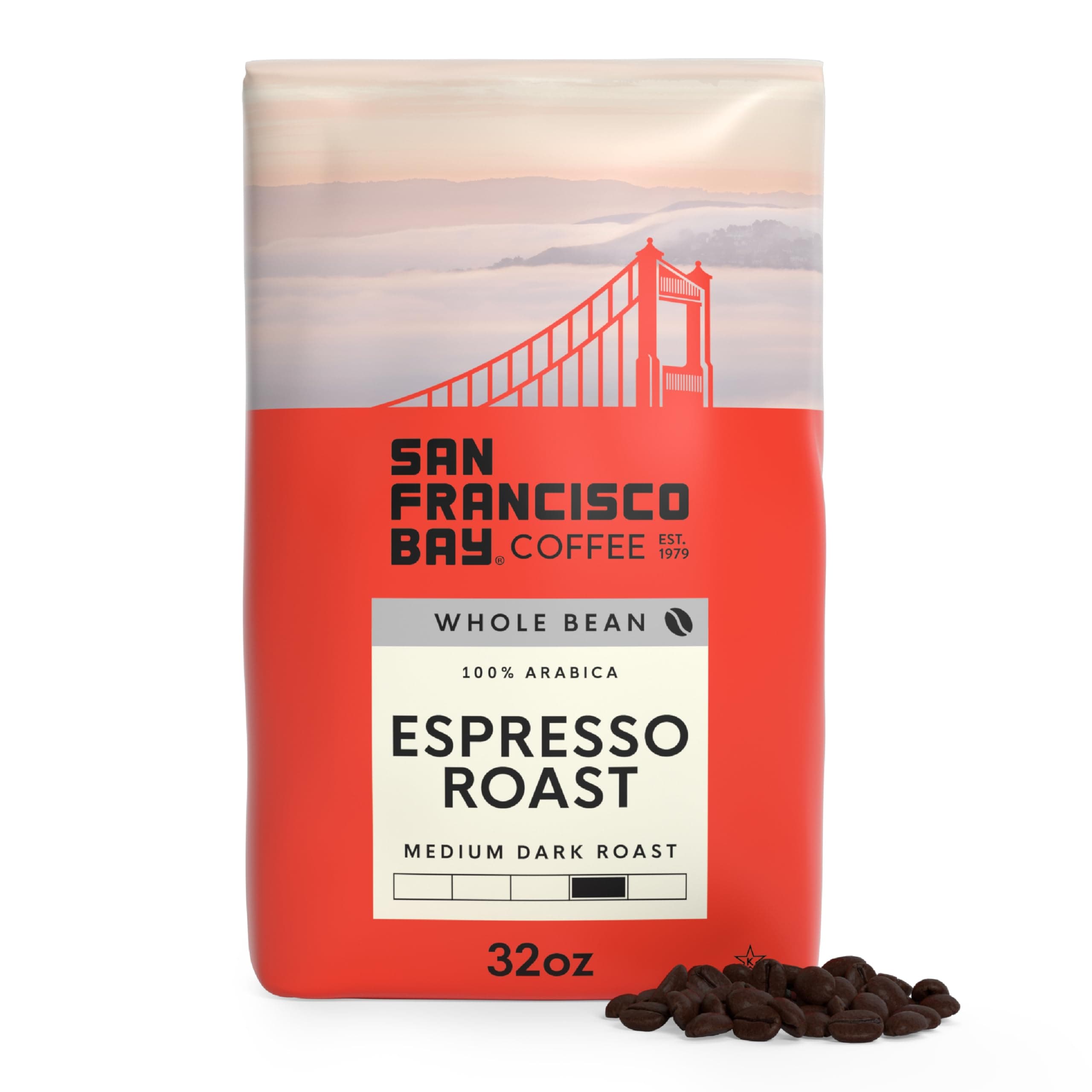 Coffee - Medium-Dark Roast Whole Bean Coffee - Espresso Roast (2 lb bag)