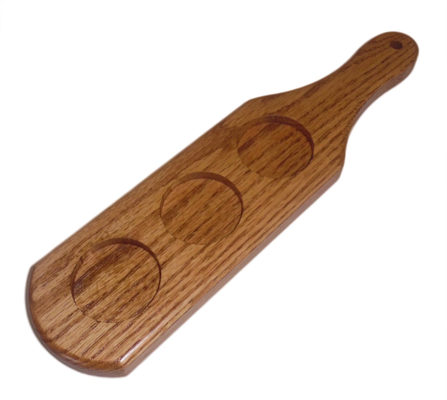 Beer Flight Tasting Paddle 3 Hole (Golden Oak)