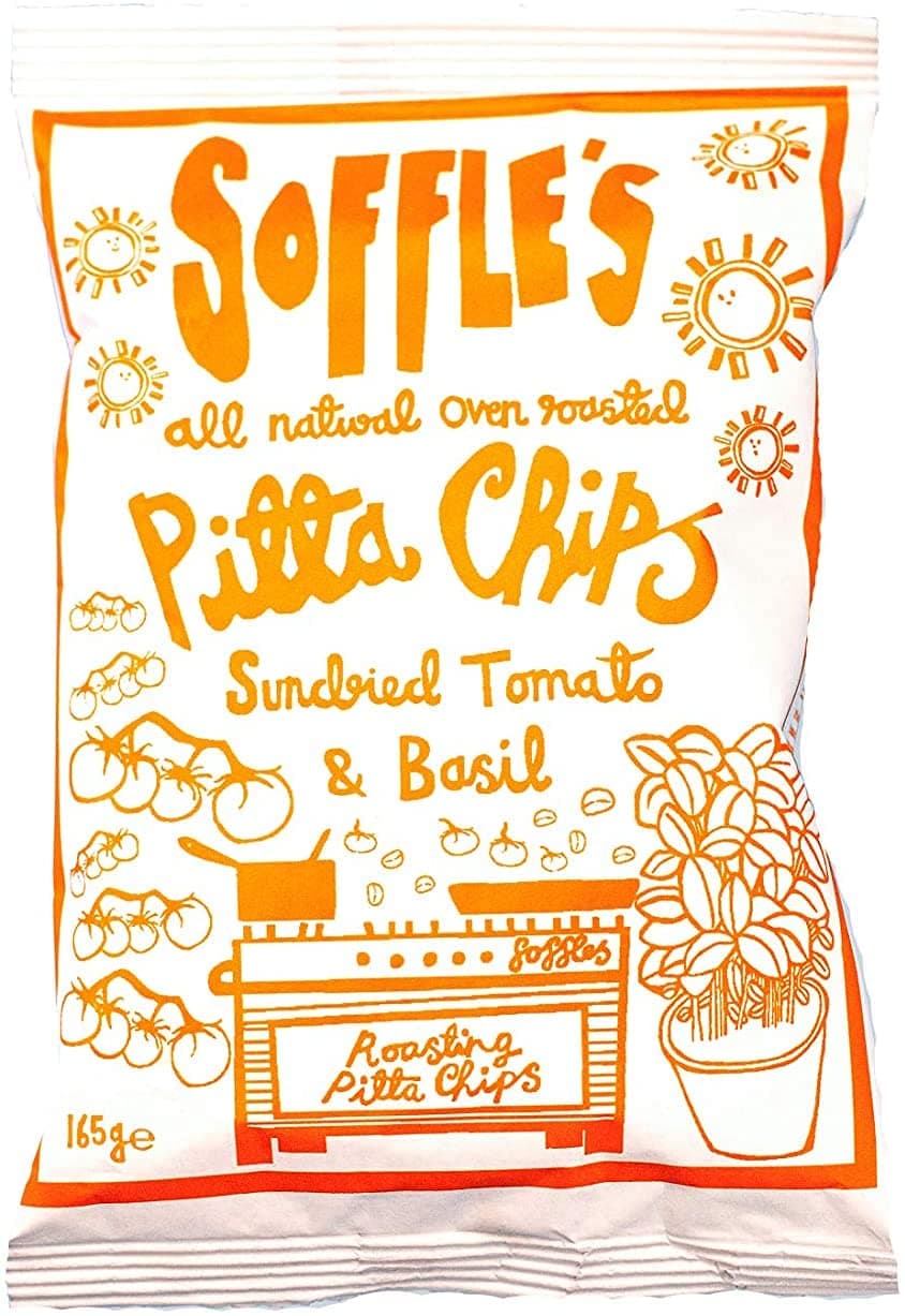 SofflesSundried Tomato & Basil Pitta Chips Share Bag, 165 g