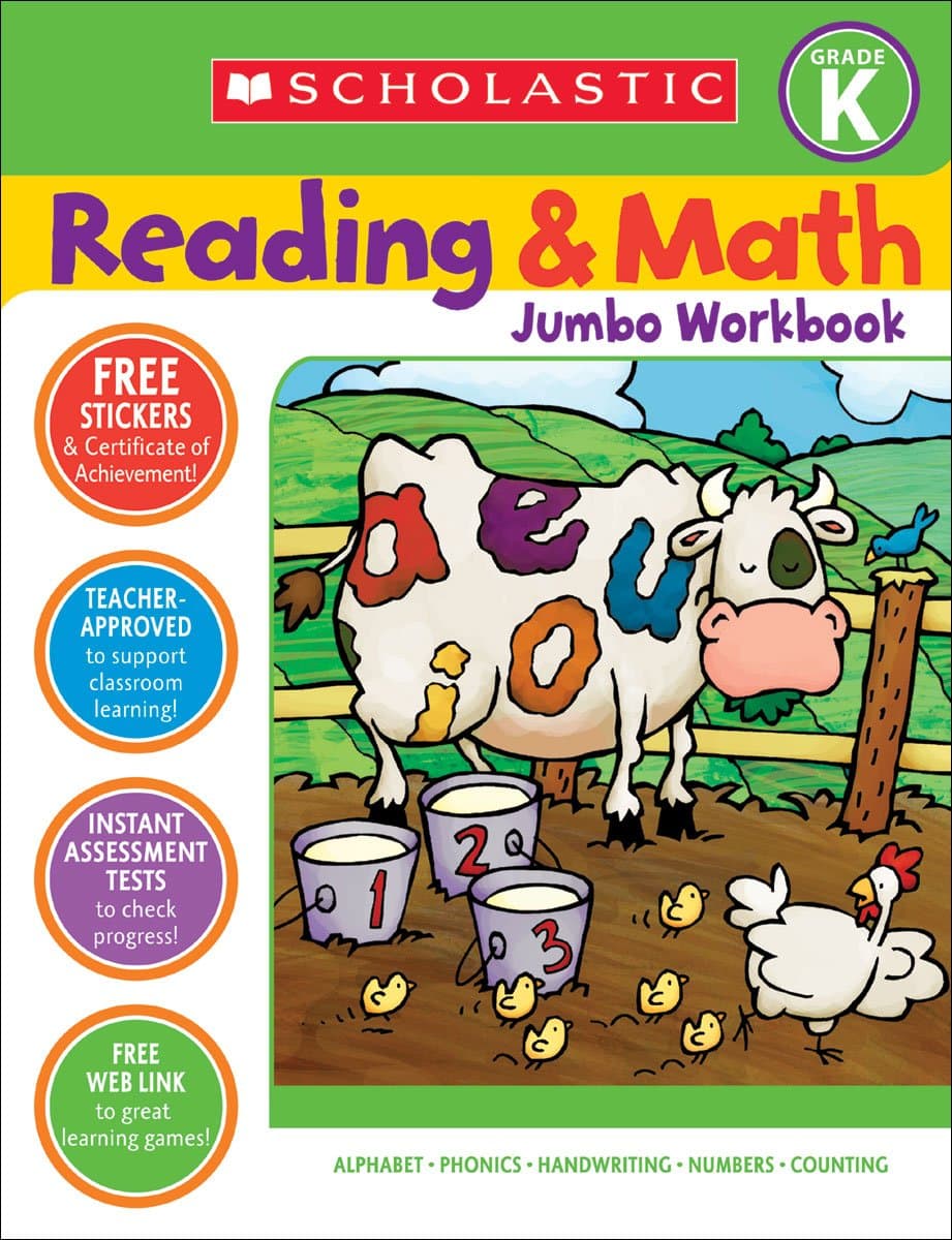 Scholastic Success with Reading and Math Jumbo Workbook Paperback – July 1, 2005