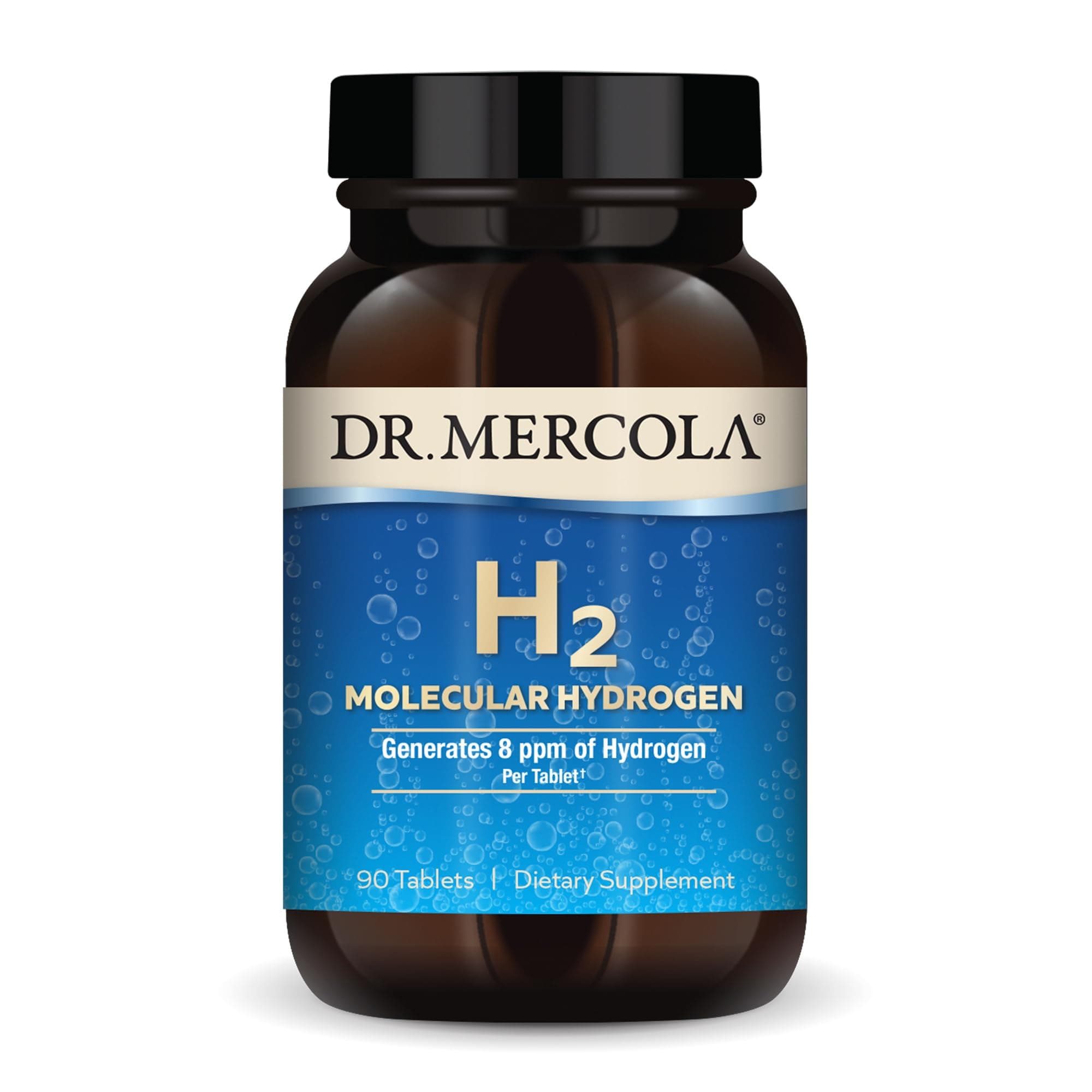 Dr. Mercola H2 Molecular Hydrogen Dietary Supplement, 90 Servings (90 Tablets), Non GMO, Gluten Free, Soy Free