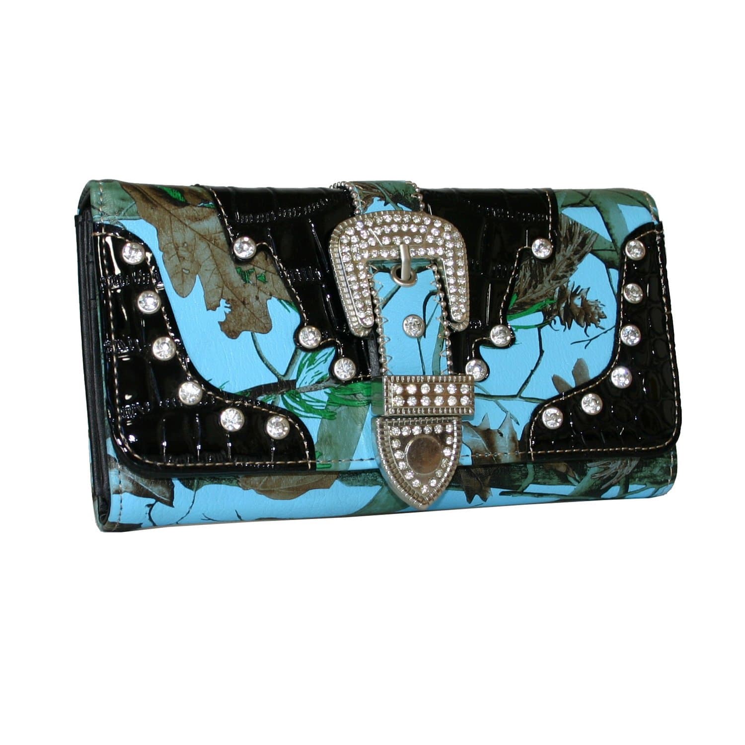 Western Rhinestone Bling Belt Buckle Wallet