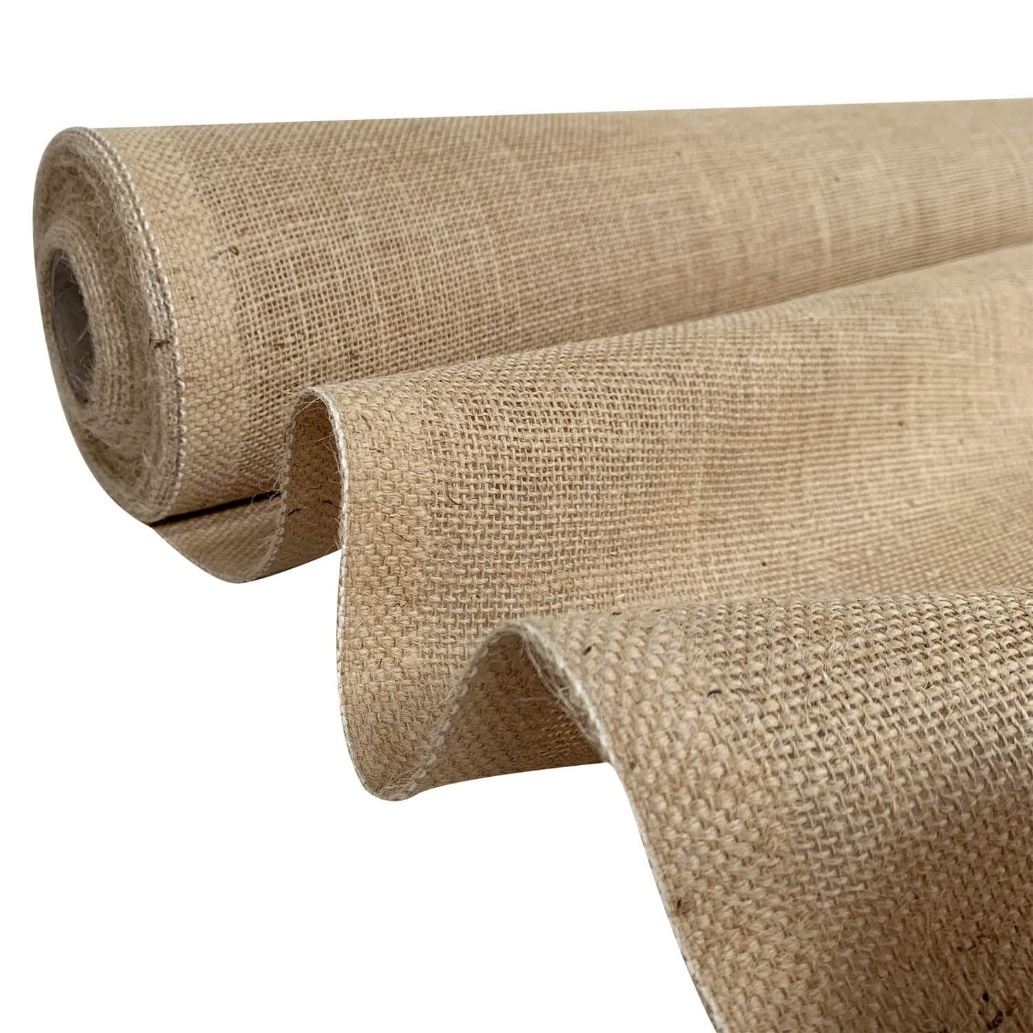 EU Fabrics Fire Retardant Hessian Fabric - Perfect for Table Runners, Wall Coverings, and Crafts - 8.5oz, 320gsm, Coloured Jute Burlap Material Fabrics per Metre (Natural, 10 Meters x 183cm)
