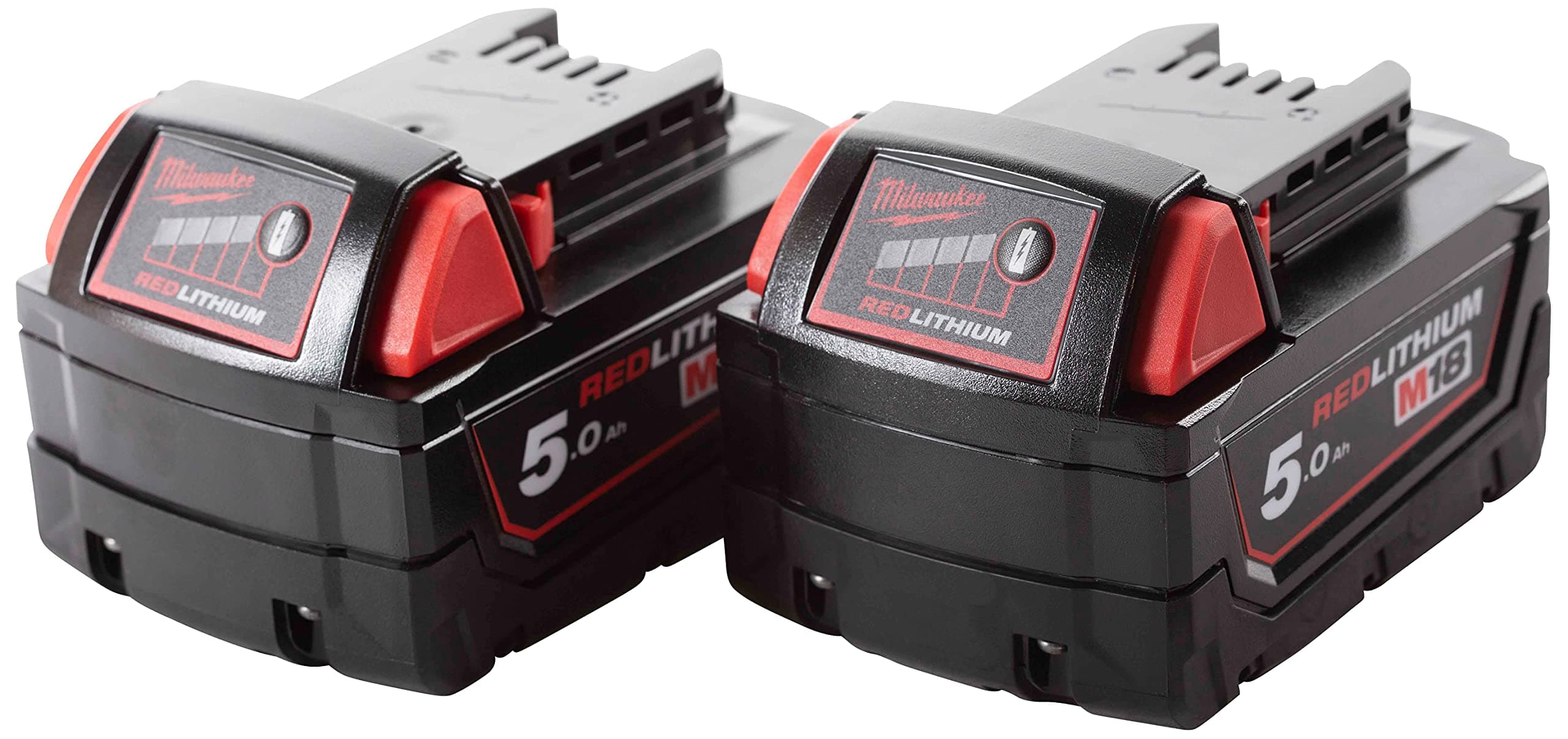 M18B5 18V 5Ah Battery Pack of 2, 18 V, Red