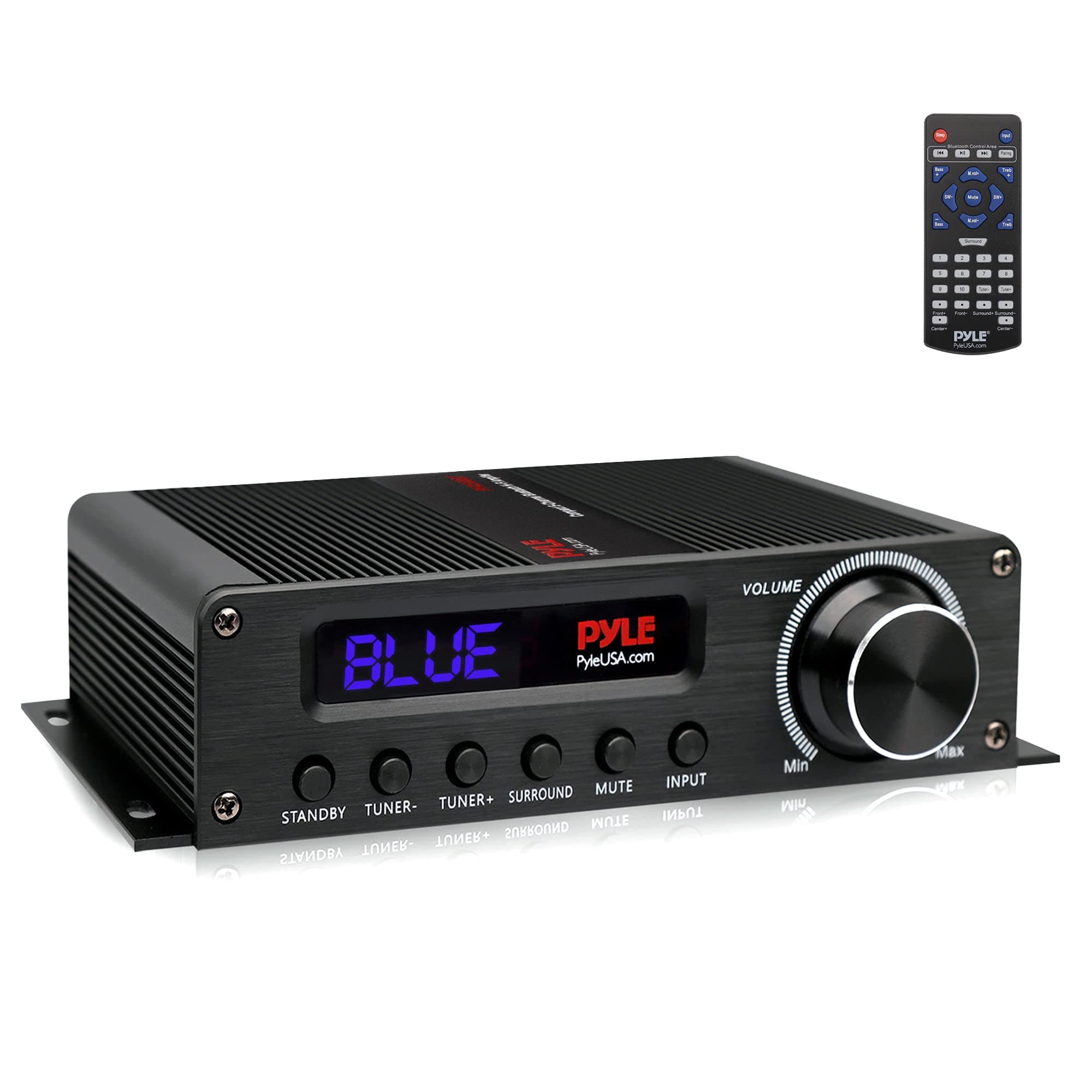 Pyle Wireless Bluetooth Home Audio Amplifier - 100W 5.1 Channel Home Theater Power Stereo Receiver, Surround Sound w/HDMI, AUX, FM Antenna, Subwoofer Speaker Input, 12V Adapter