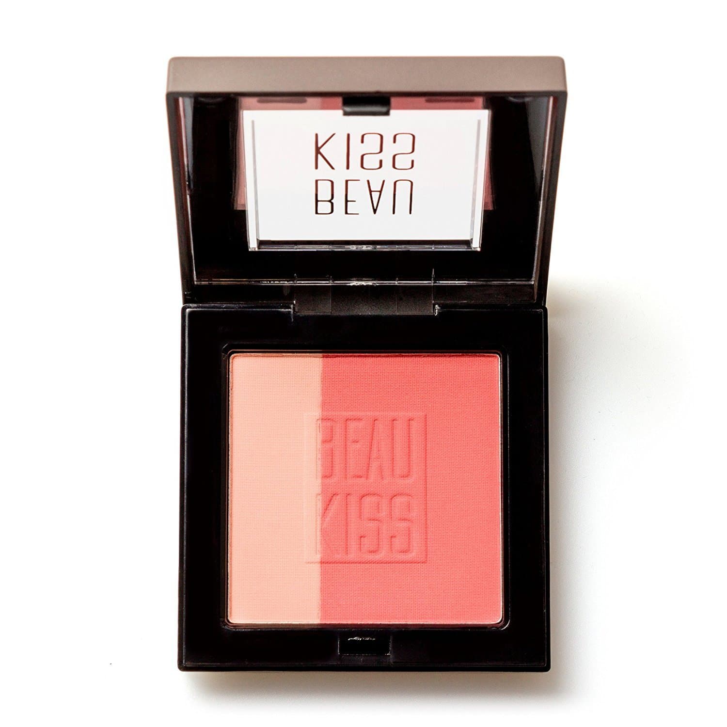 Beau Kiss Silky Soft Blusher with Vitamin E, Gentle on Skin Instant Powder Blush Duo in Compact – 0.28 Ounce (8g) (1 Light Orange)