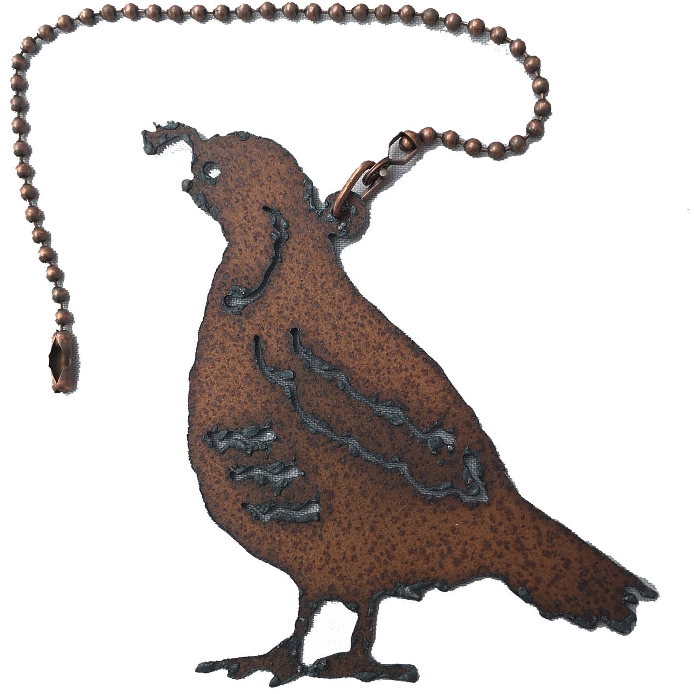 Rustic Metal Quail Southwestern Home Decor Ceiling Fan Pull Light
