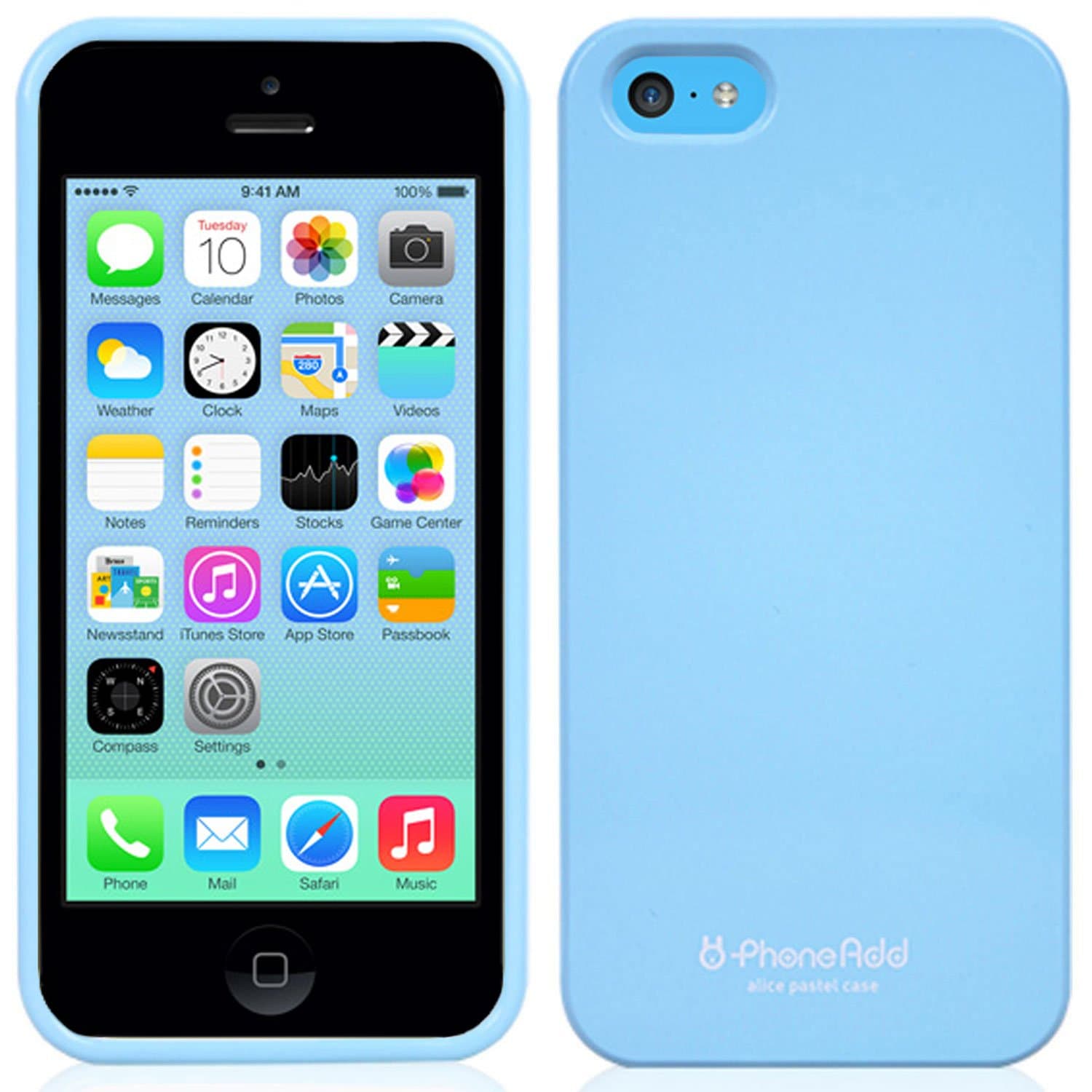 Phoneadd - Alice Pastel Soft Slim Fit Jelly Case for iPhone 5C 5 C (Baby Blue)