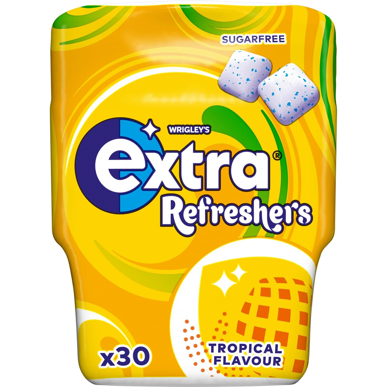 Refreshers Chewing Gum, Tropical Flavour, Pack of 30
