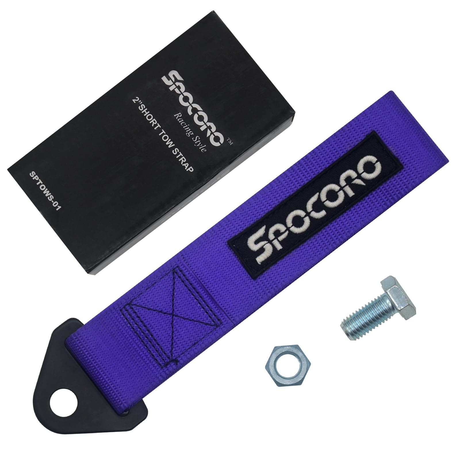 Car Racing Tow Strap,Front or Rear Bumper Tow Strap Purple (Pack of 1)