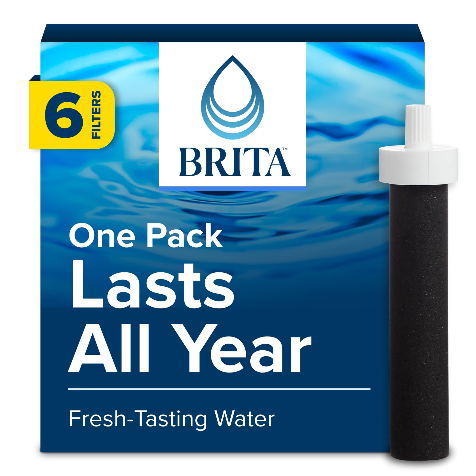 BRITA Water Bottle Replacement Filters, BPA Free, 6 Count