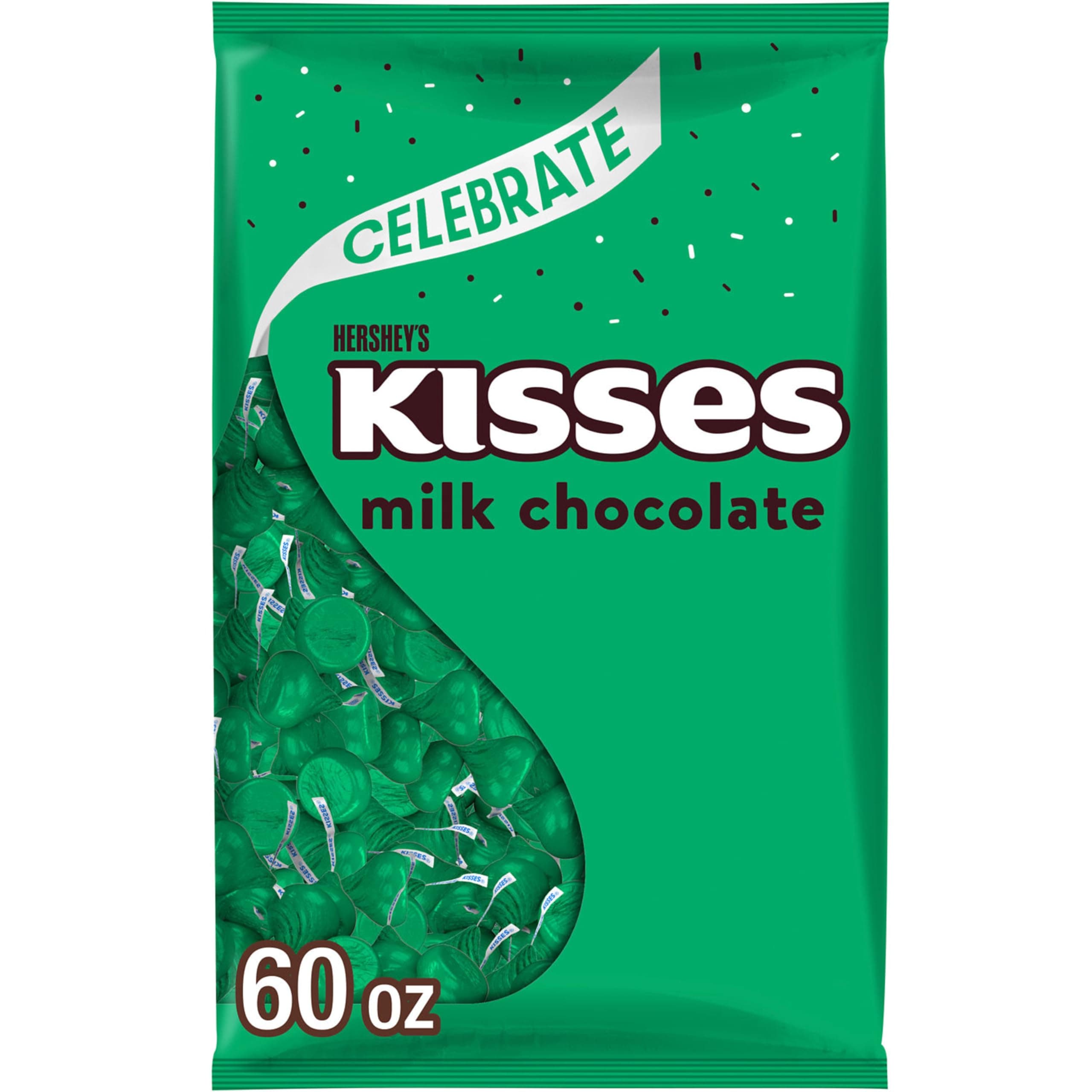 KISSES Milk Chocolate Candy Bulk Bag, 60 oz