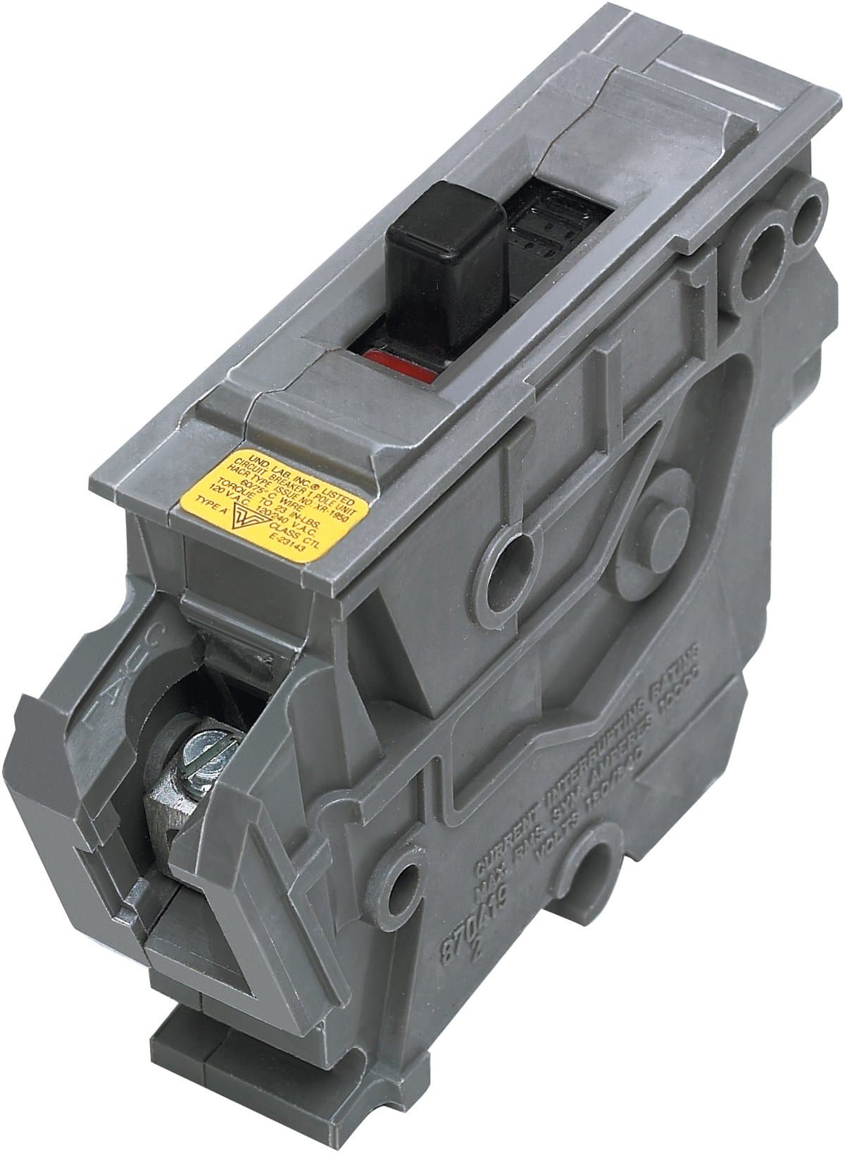 UBIA20NI-New Wadsworth Type A Replacement.1 Pole 20 Amp Circuit Breaker Manufactured by Connecticut Electric , Grey