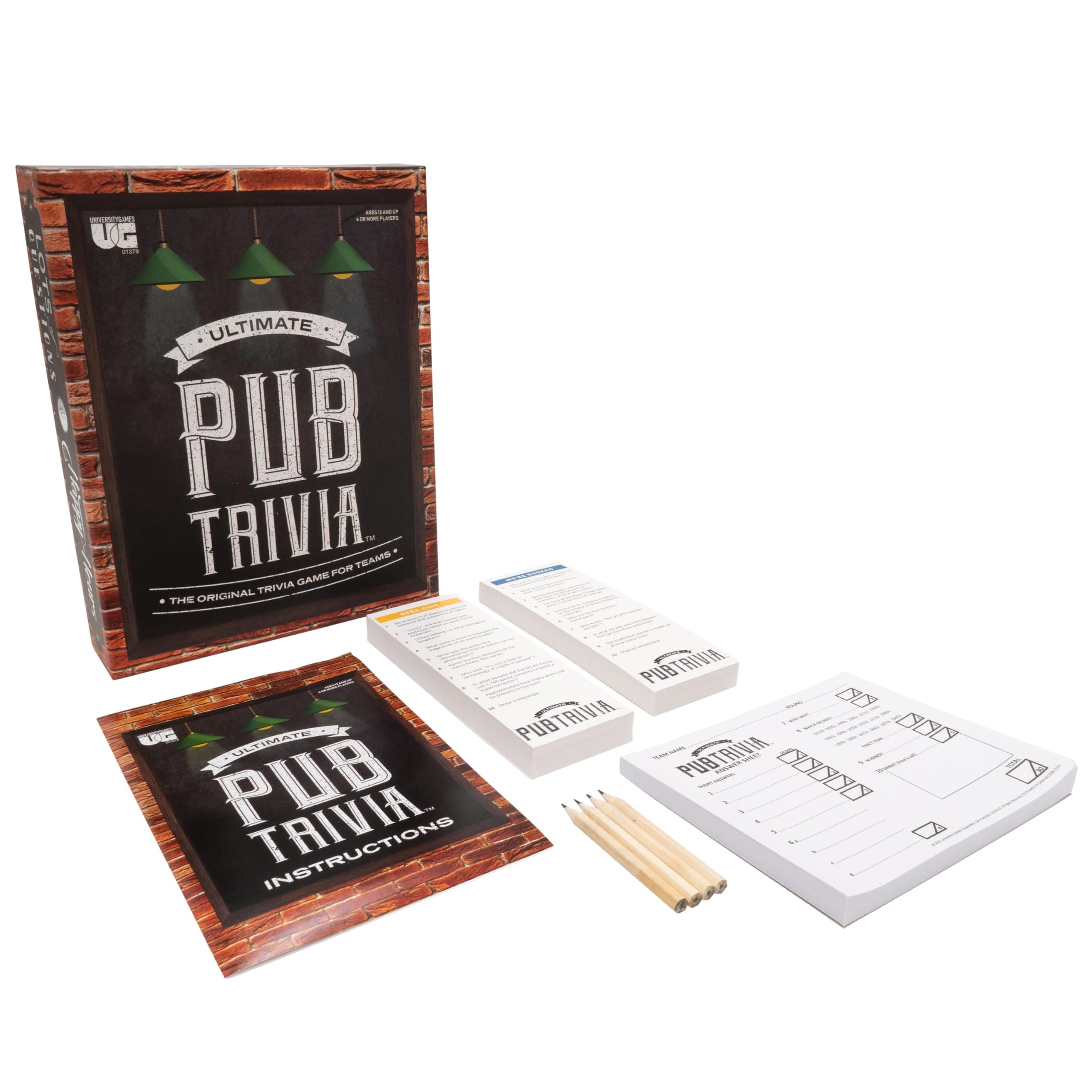 University Games, Ultimate Pub Trivia Team Trivia Game, 4 or More Trivia Loving Players Ages 12 and Up
