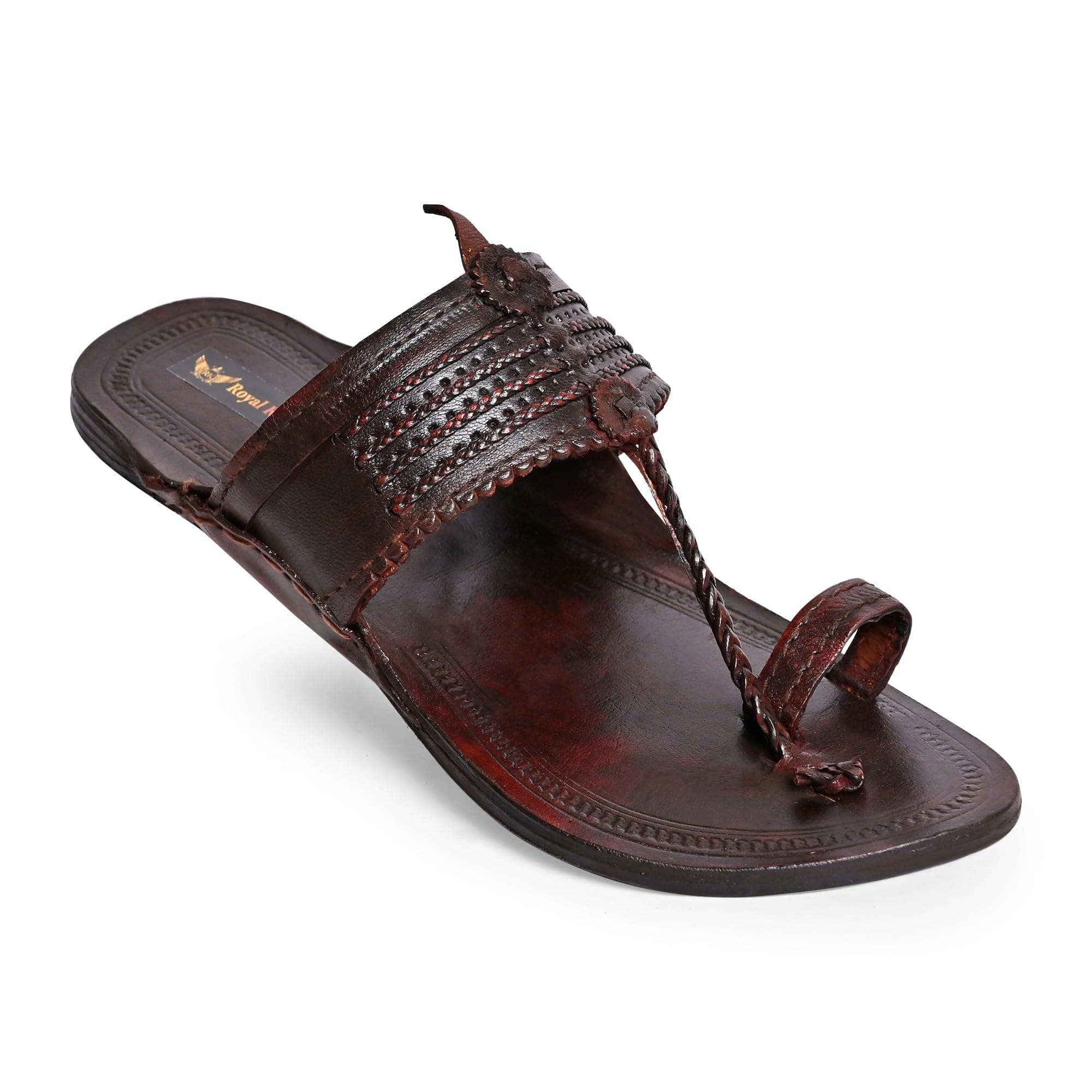 COUNTLESS STEPS Kolhapuri Chappal for Men | Leather Slippers | Kolapuri Chapal - B-PARENT A13