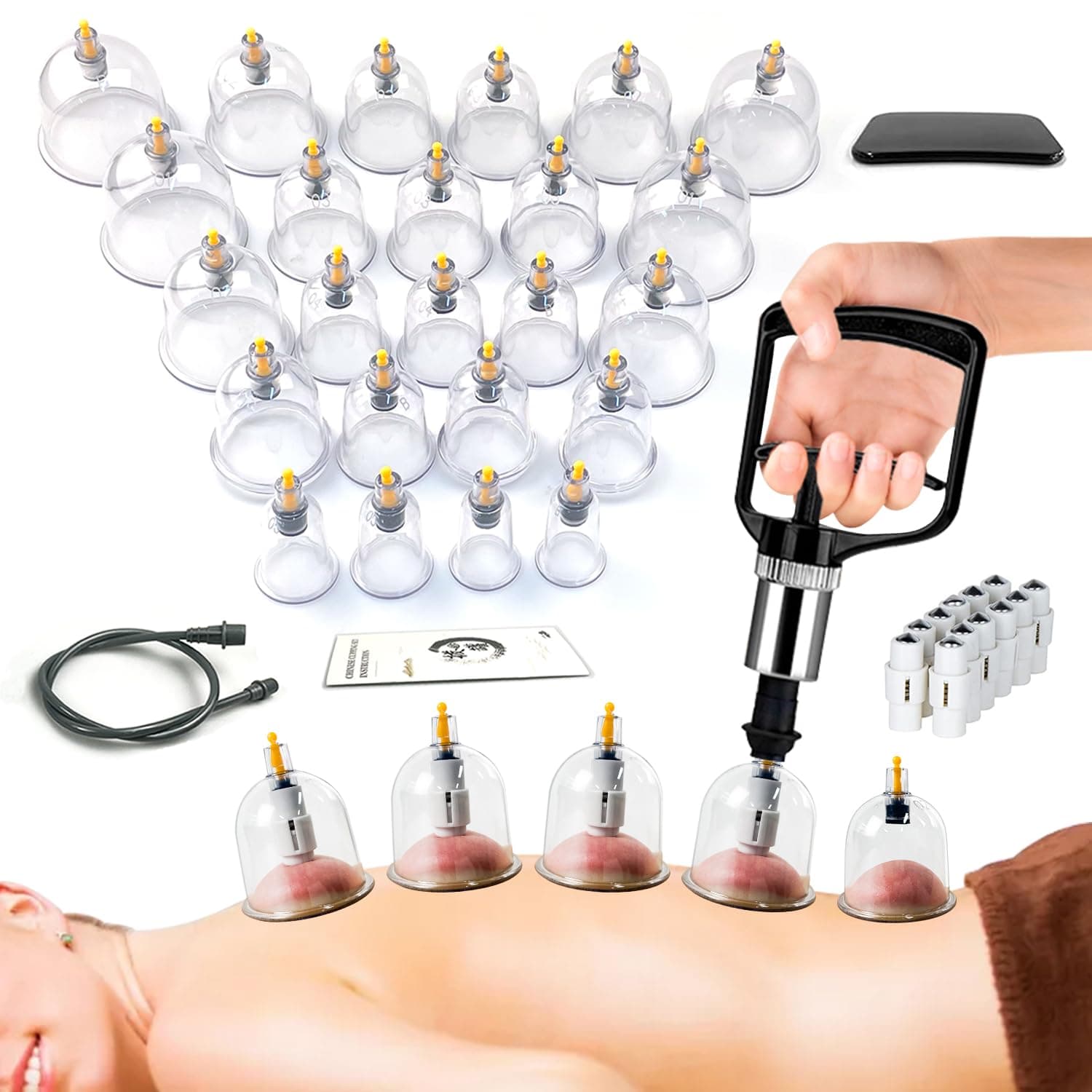 Cupping Set Massage Therapy Cups Cupping Kit for Body Cellulite 24 Suction Cups