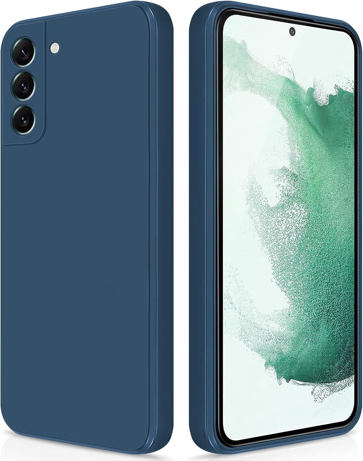 EMODIL Case for Samsung Galaxy S22 Back Cover Blue Slim Fit for Soft TPU Cover Flexible Silicone Cover Matte Samsung Galaxy S22 ® (Blue)