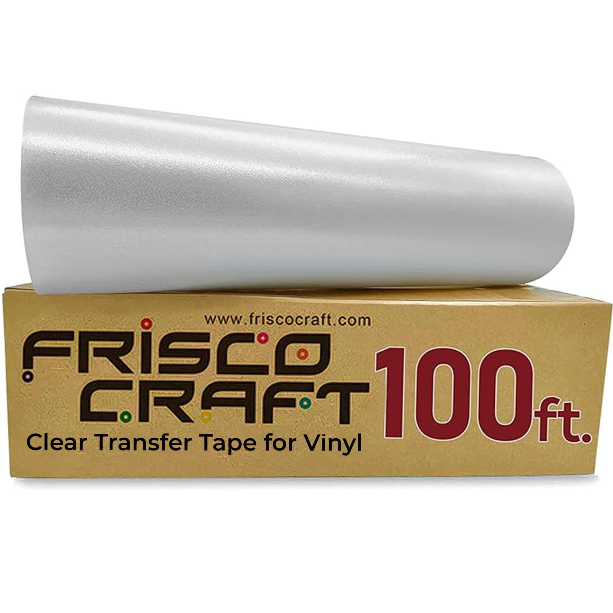 Frisco Craft C-370 Transfer Tape for Vinyl 30.5 cm x 100 Feet Clear Lay Flat | Application Tape Perfect for Self Adhesive Vinyl for Signs Stickers Decals Walls Doors Windows