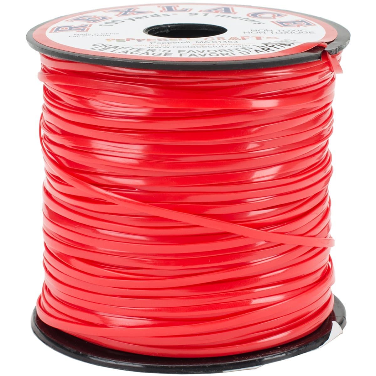 Pepperell Rexlace Plastic Lacing .0938-inch x 100yd-Red, Other, Multicoloured, 8.25x8.25x8.07 cm