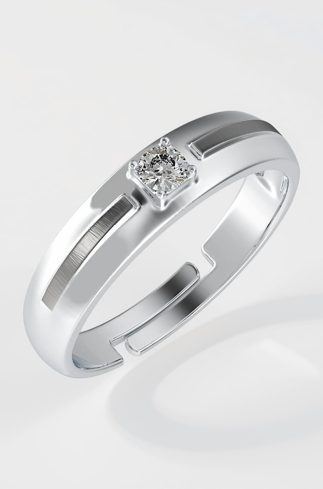 Pure 925 Sterling Silver Nario Adjustable Ring | Gift for Men and Boys | Partial Matte Finish