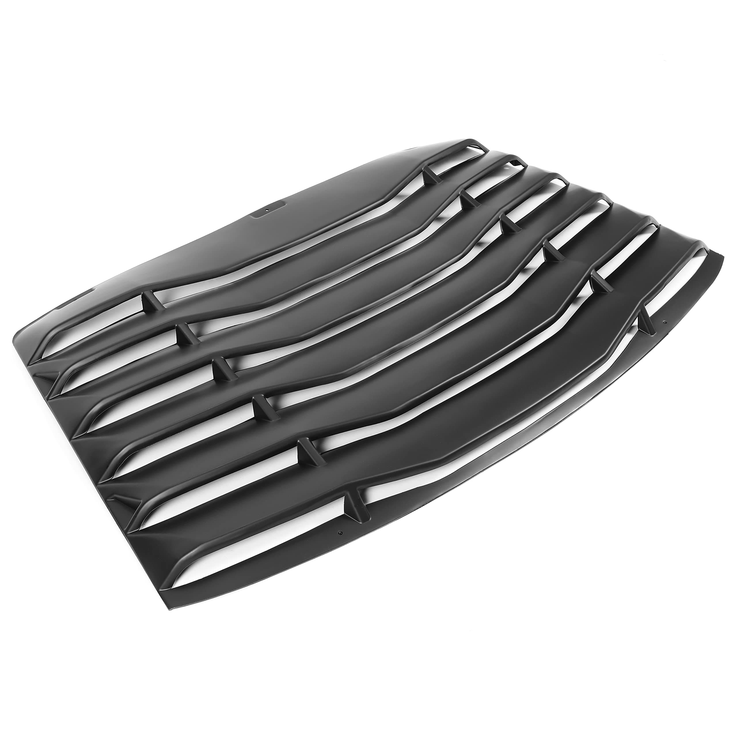 HECASA Rear Window Louver Compatible with 1994-2004 Ford Mustang Rear Windshield Sun Shade Cover Vent ABS Material Painted Black