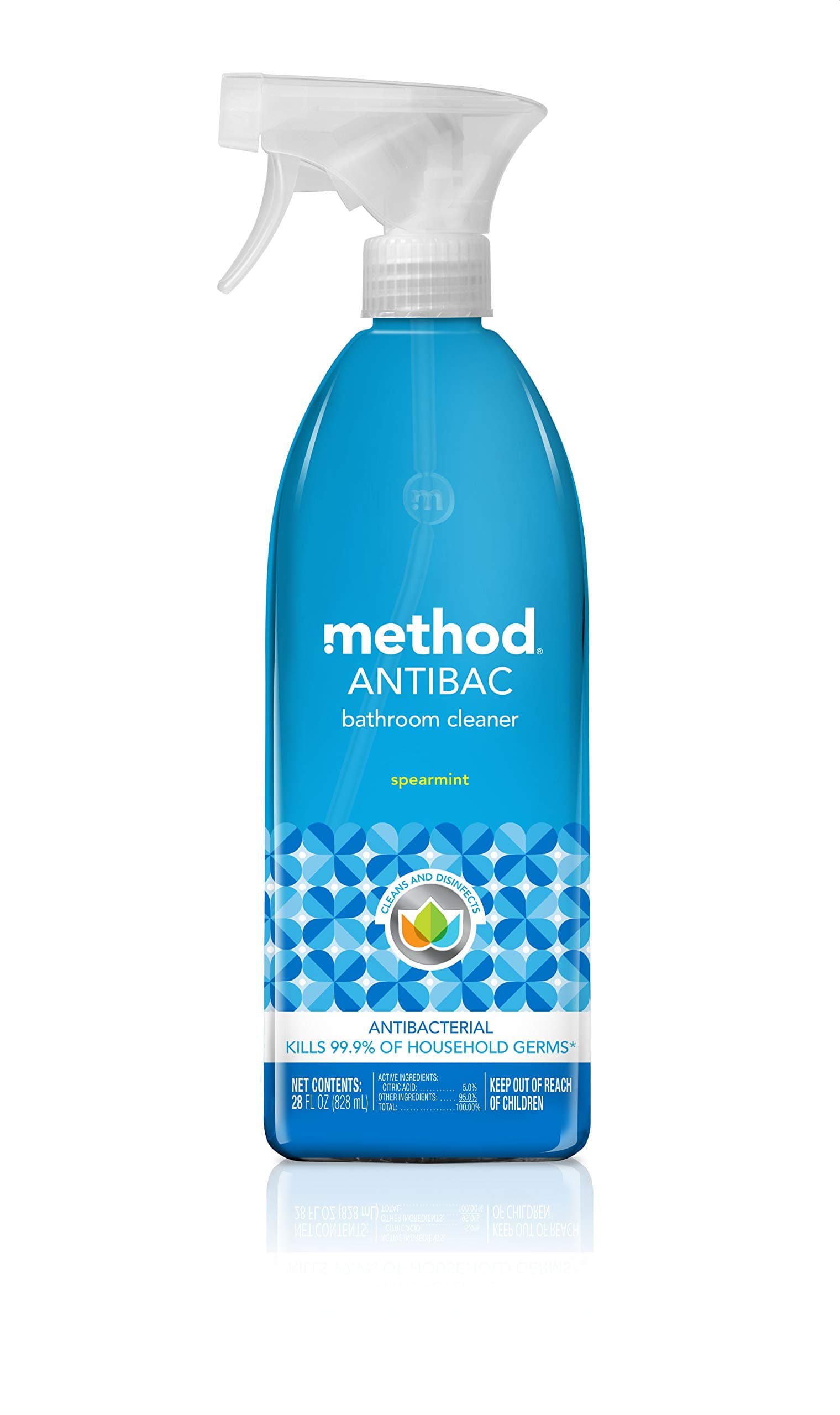 Antibacterial Bathroom Cleaner, Spearmint, Removes Mold + Mildew stains, 28 Fl Oz