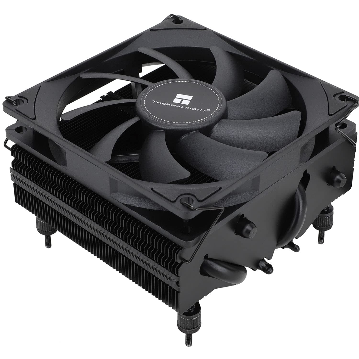 Thermalright AXP-90 X53 Black Low Profile CPU Air Cooler with Quite 90mm TL-9015B Low Profile PWM Fan, 4 Heat Pipes, 53mm Height, for AMD AM4/Intel LGA 1150/1151/1155/1156/1200 (AXP-90 X53 Black)