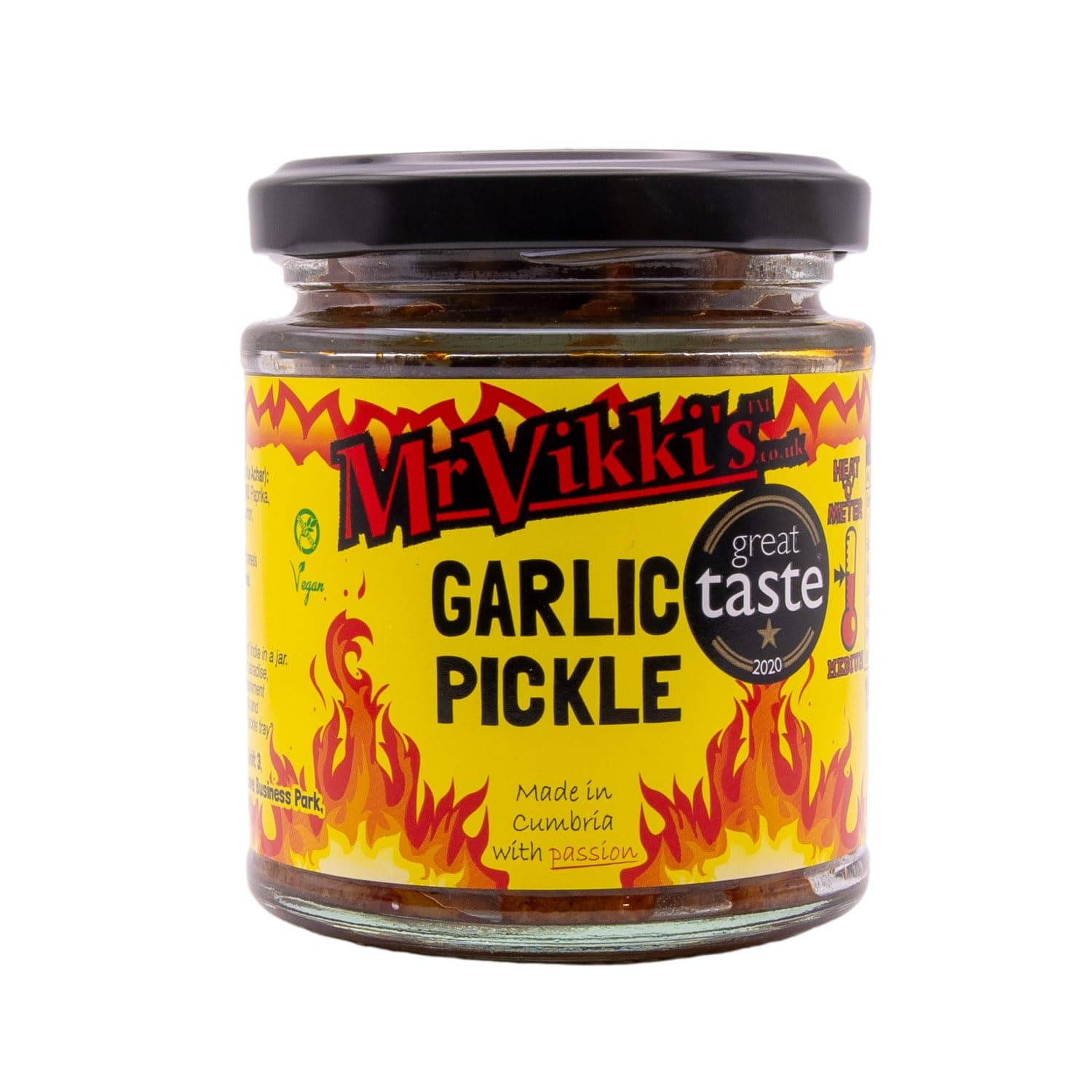 Mr Vikki’s Garlic Pickle - 190g Jar | Heady Aromatic Garlic Condiment | Award-Winning Flavour, Made in Cumbria