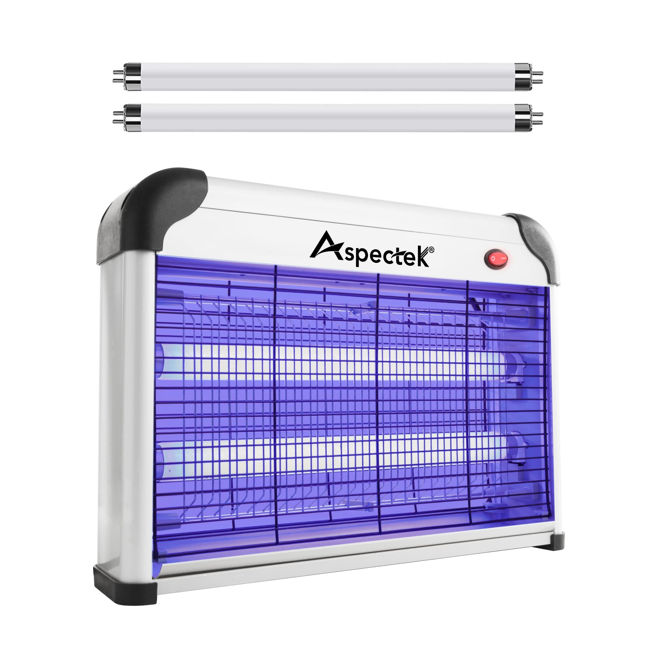ASPECTEK 20W Electric Indoor Bug Zapper with Extra UV Bulbs – Mosquito and Fly Zapper for Kitchens, Bedrooms, Living Rooms, and Covered Spaces