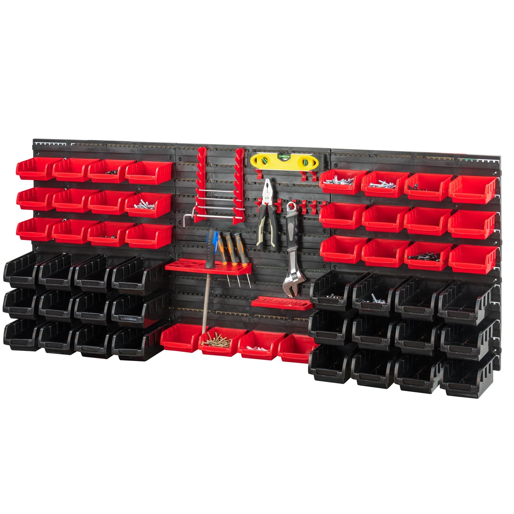 KCT 72 Pcs Wall Mount Hand Tool Organiser Storage Rack Hangers Panel Shelves