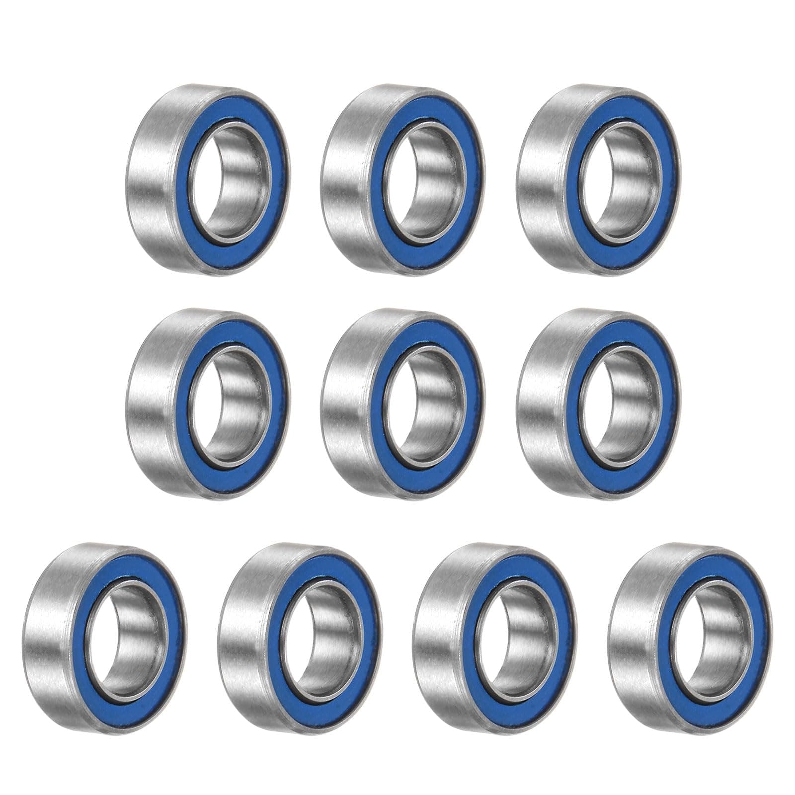 sourcing map 10pcs MR95-2RS Miniature Deep Groove Ball Bearings 5x9x3mm Rubber Sealed Bearings for TRX4 1/10 RC Cars Trucks, 3D Printer, P6 (ABEC 3)