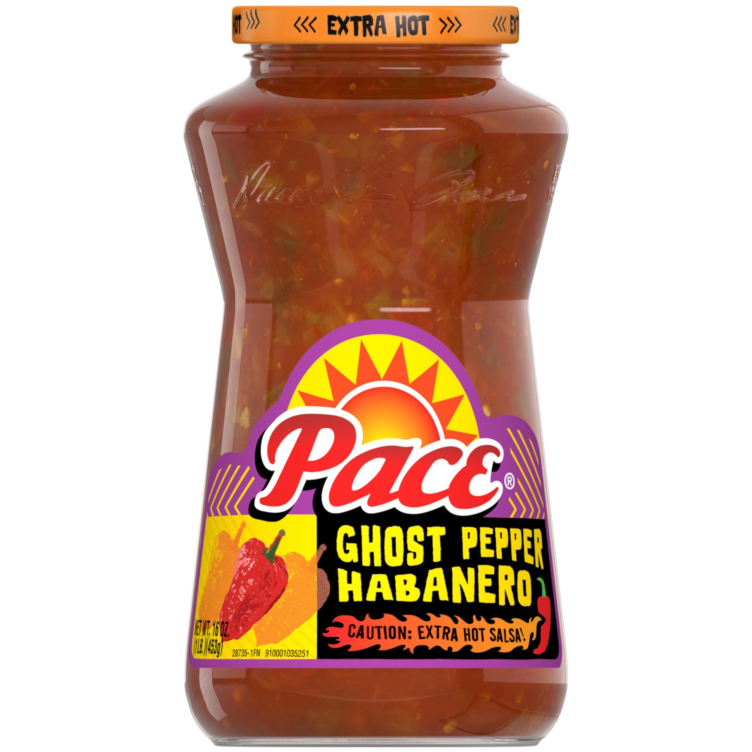 Ghost Pepper Habanero Extra Hot Salsa, 16 oz Jar