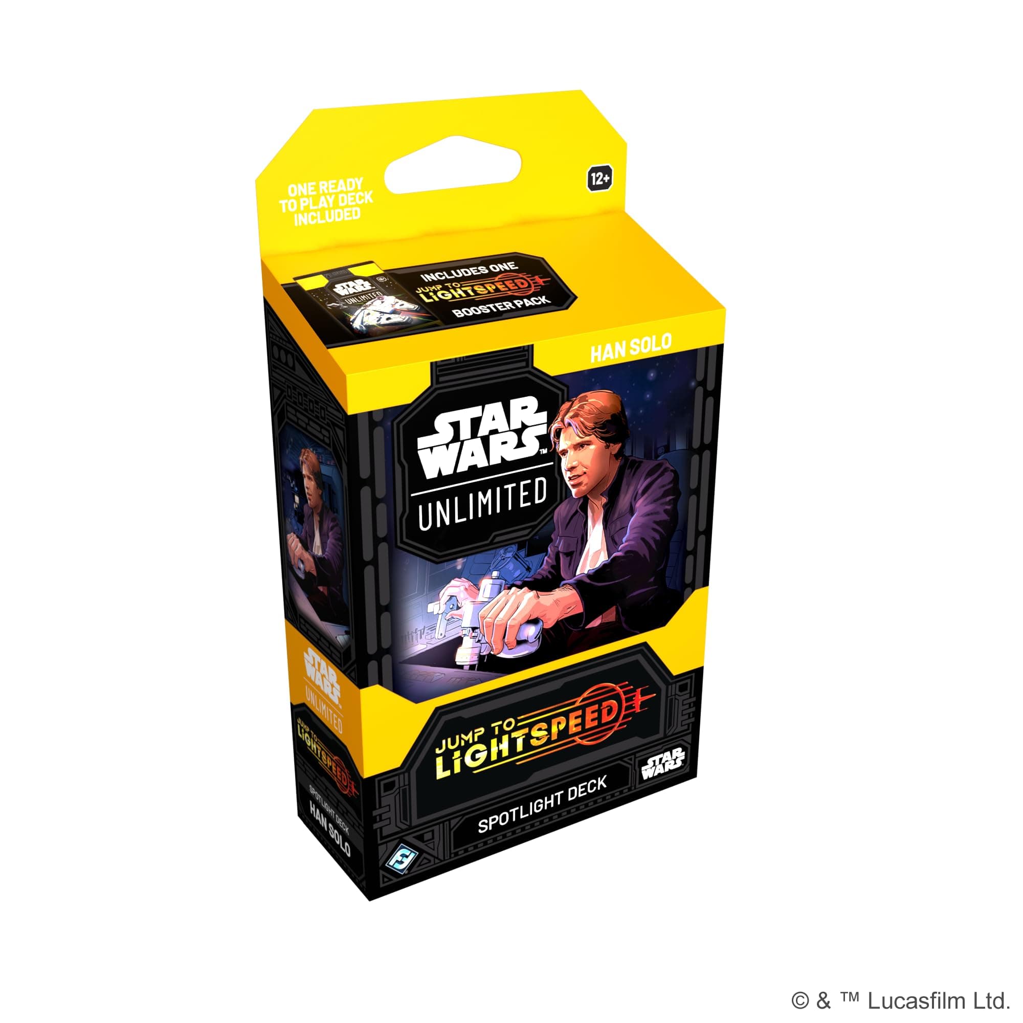 Star Wars: Unlimited TCG Jump to Lightspeed Han Solo Spotlight Deck - Ready-to-Play 50-Card Deck with Exclusive Cards, Ages 12+, 2+ Players, 20 Minute Playtime