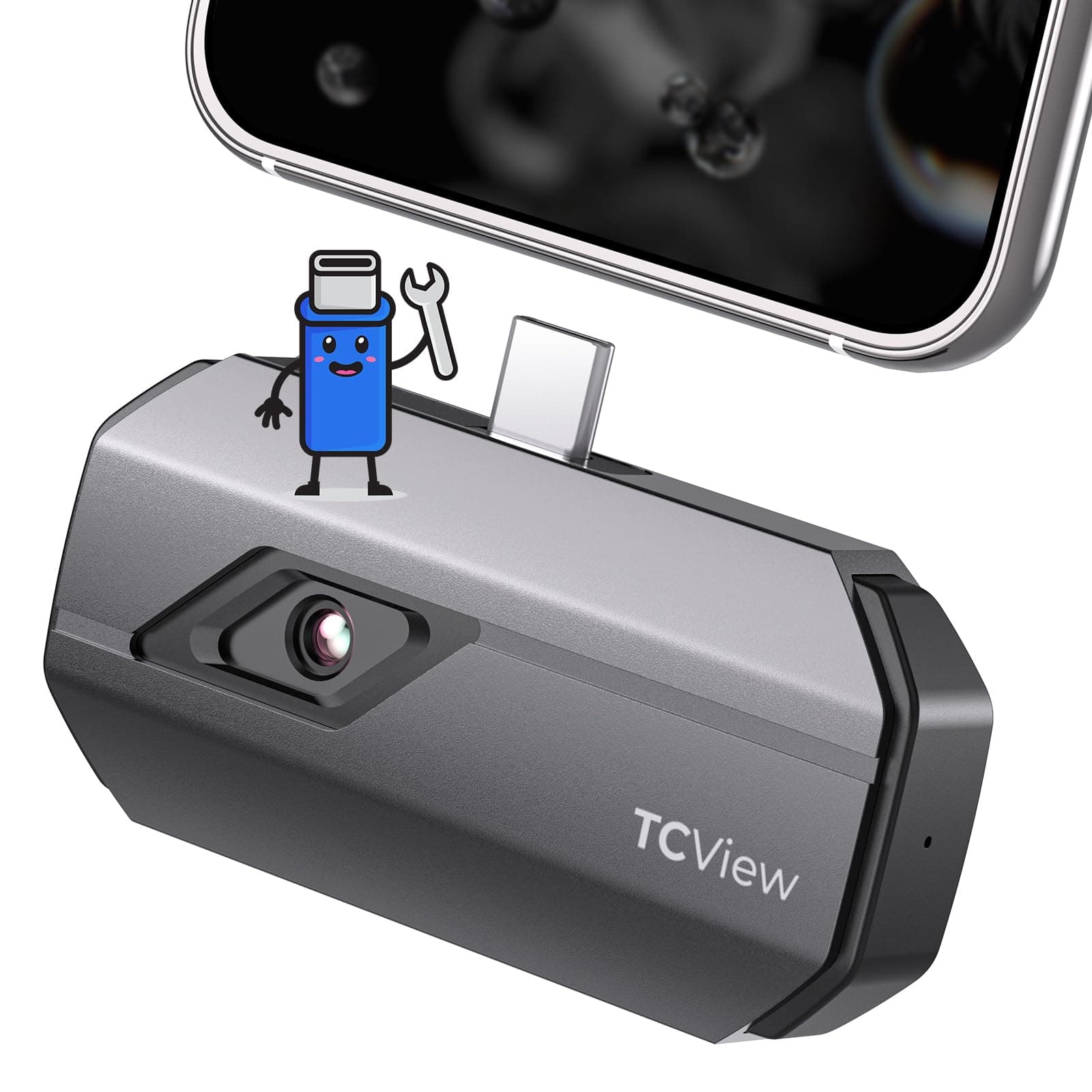 TOPDON TC001 Thermal Camera Android, 512x384 TISR High Resolution, -20℃ to 550℃, Video Recording, 25Hz, Thermal Imager for Electric, Leaking, Pest Inspection, House Maintenance