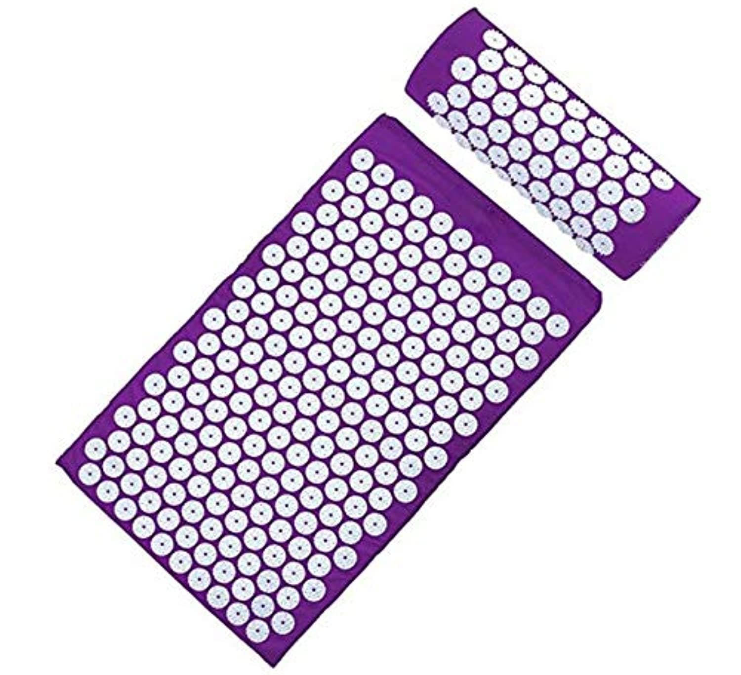 Acupuncture Cushion and Pillow Mat and Pillow Set for Back Suit Yoga Mat Massage Fitness Meditation Pad for Storage and Travel for Body Pain Stress Relief,67X42cm