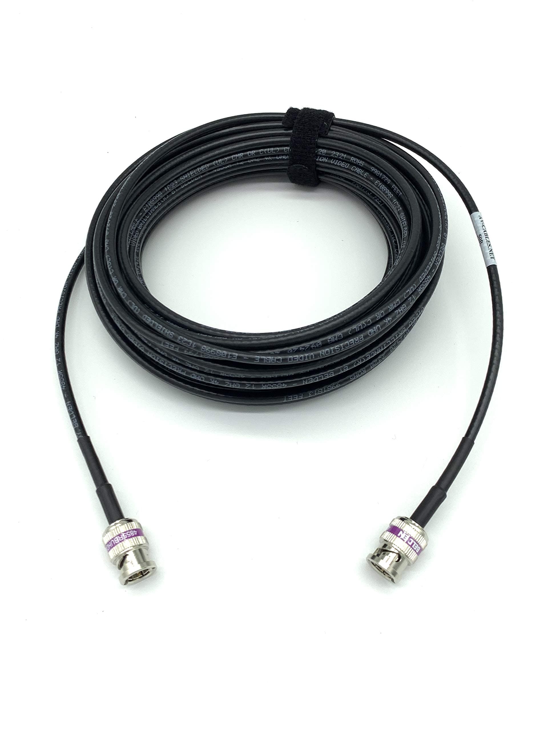 AV-Cables 12G 4K HD SDI BNC - BNC Cable Belden 4855R Mini RG59 (10ft, Black)