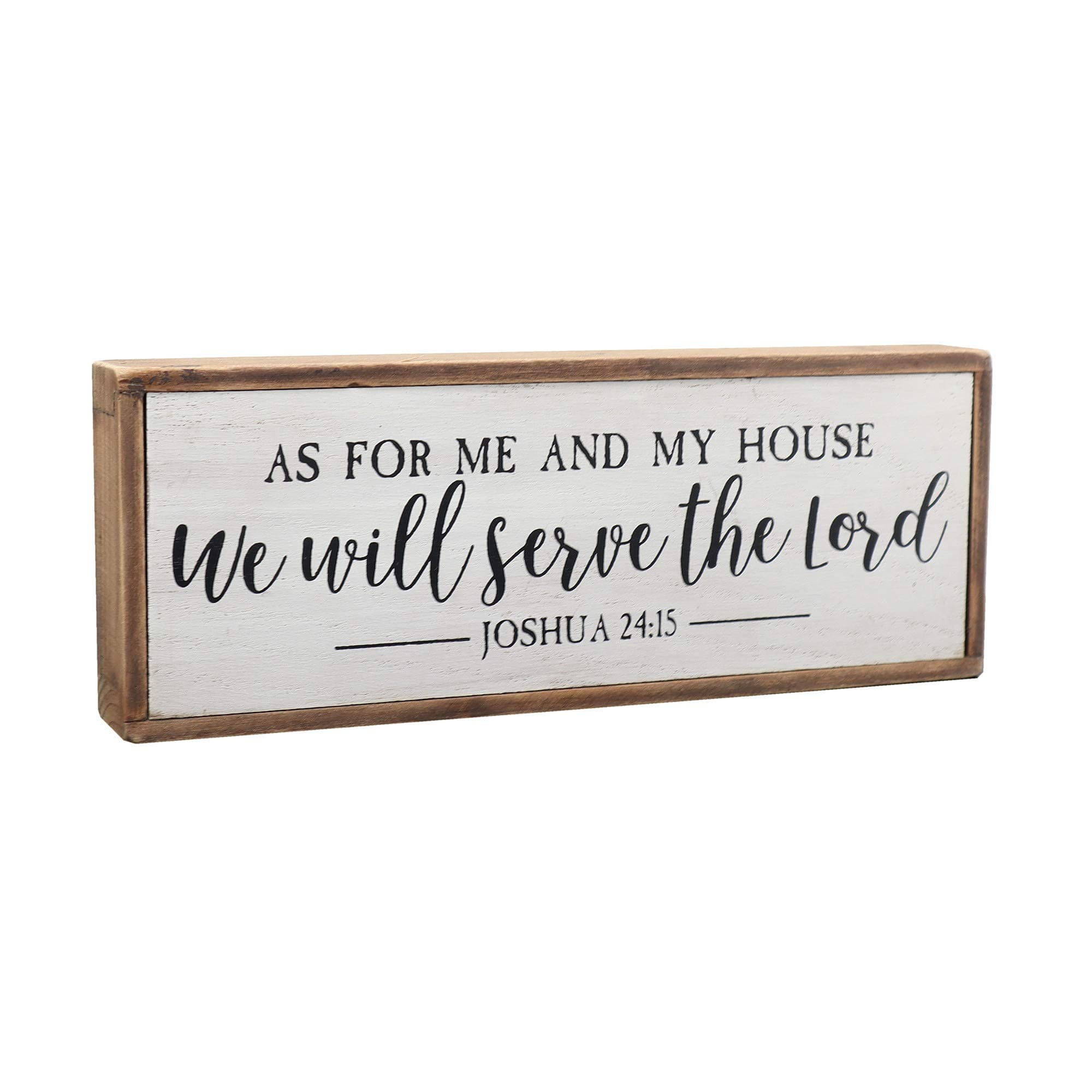 Paris Loft As for Me and My House We Will Serve The Lord Wood Rustic Wall Sign Plaque|Farmhouse Home Decor|Christian Decor|Bible Verse Sign
