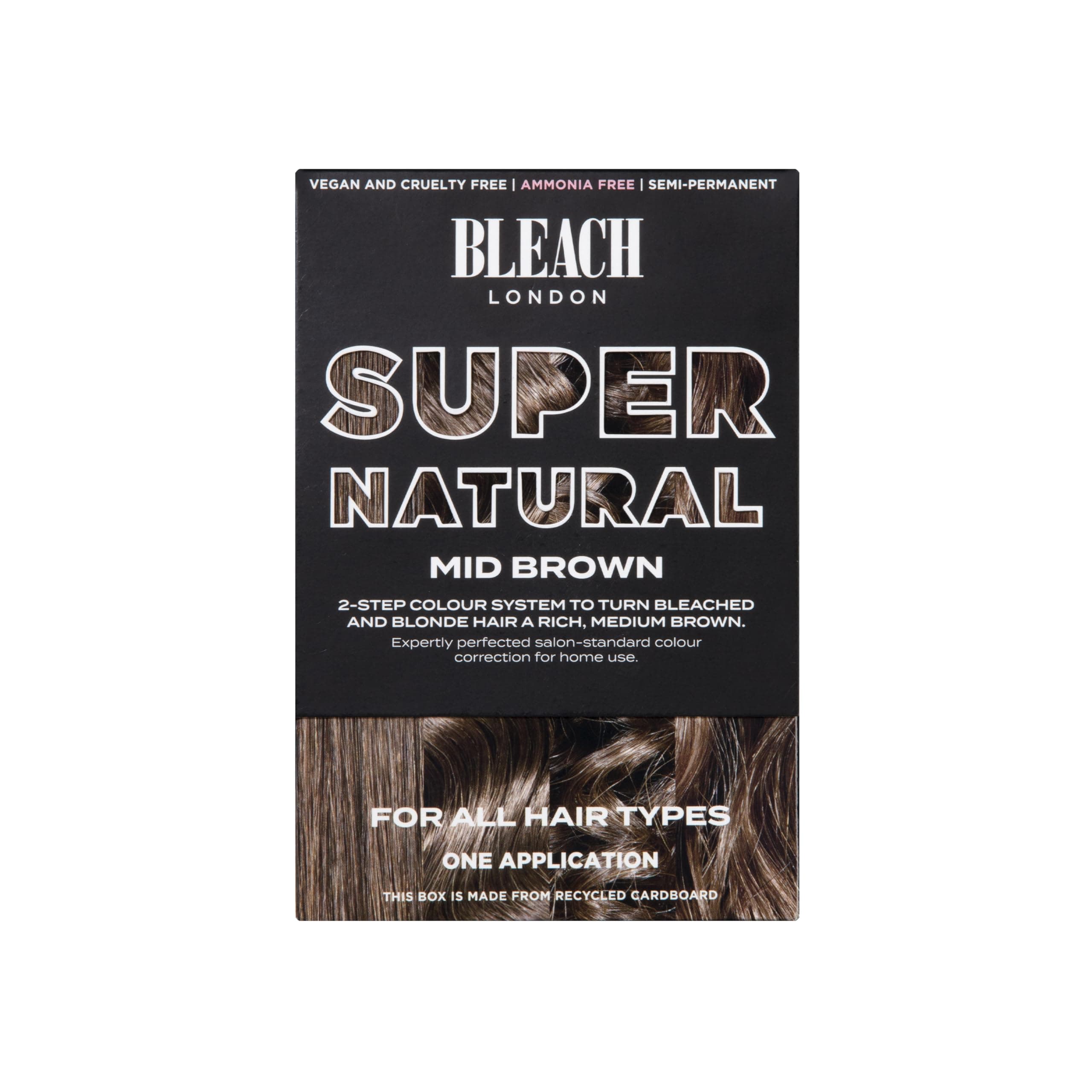 BLEACH LONDON MID BROWN SUPER NATURAL KIT - Semi-permanent mid brown colour correction kit