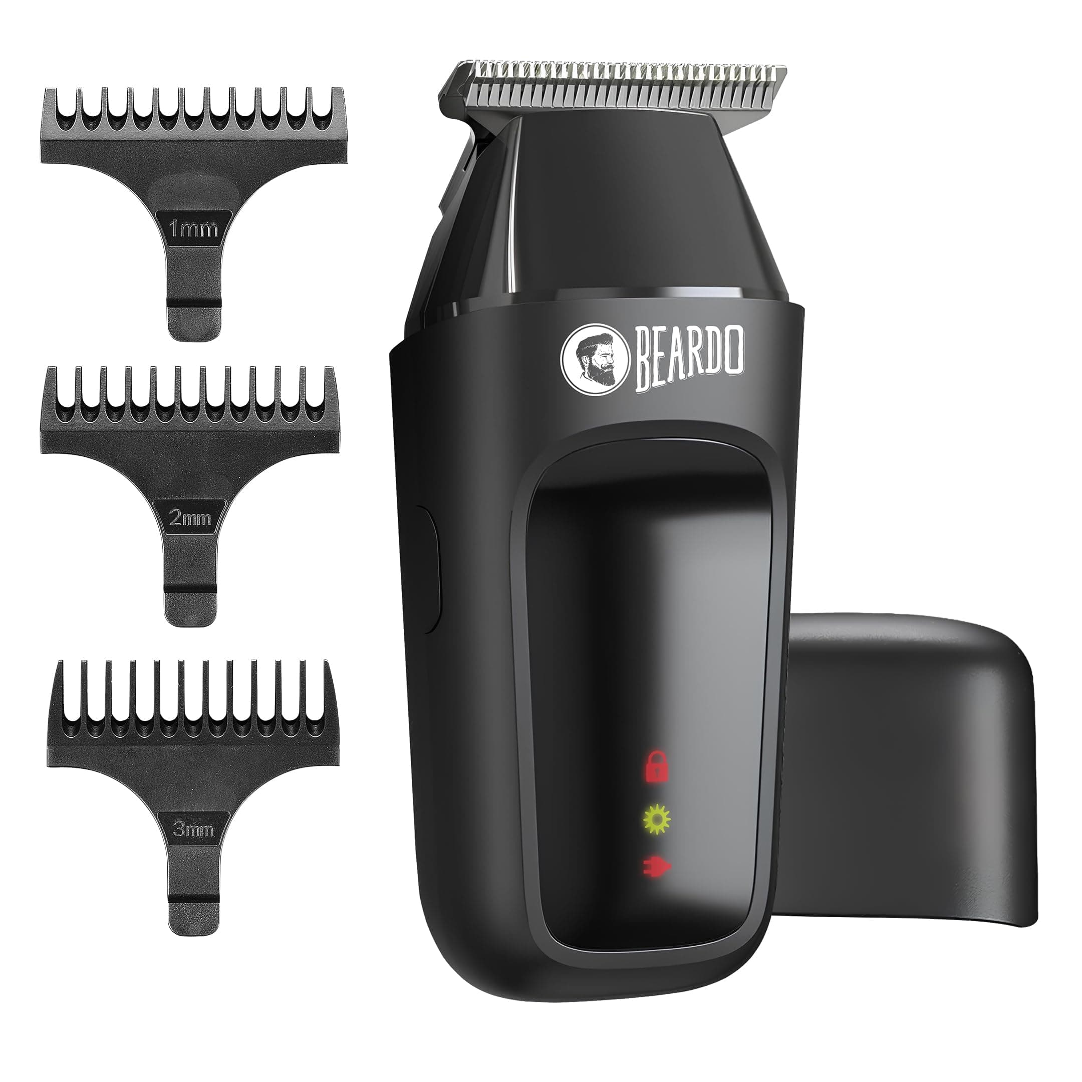 Apex Go Trimmer for Men - 80-Min Run Time - Powerful 5500 RPM motor - Compact Travel-Friendly Design - Self-Sharpening Blades, 3 Comb Attachments, Type-C Charging, Digital Display