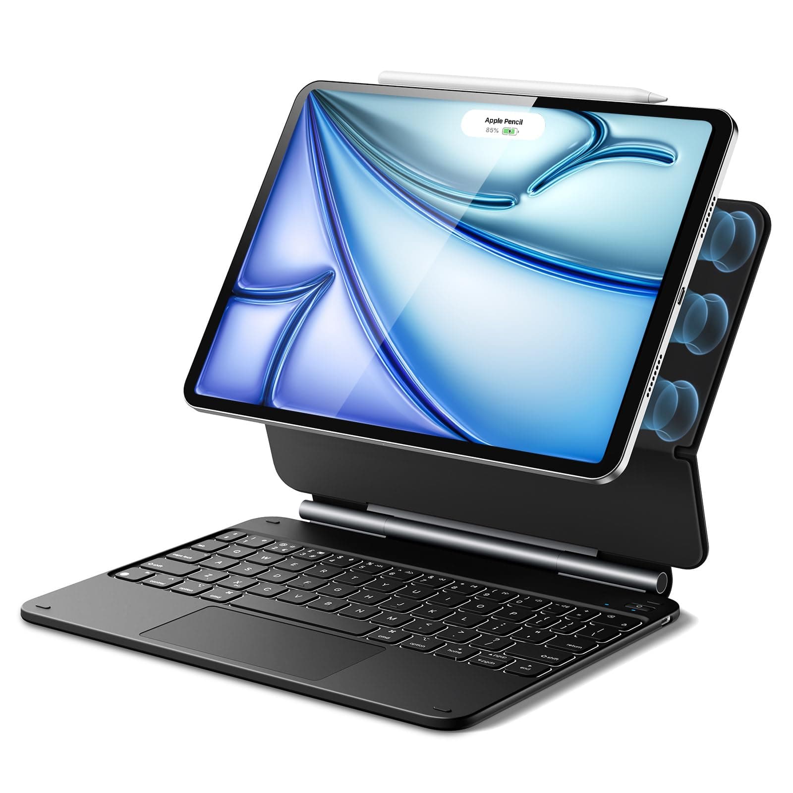 ESR Rebound Magnetic Keyboard Case, iPad Case with Keyboard Compatible with iPad Pro 11/iPad Air 5/4, Easy-Set Floating Cantilever Stand, Precision Multi-Touch Trackpad, Backlit Keys, Black