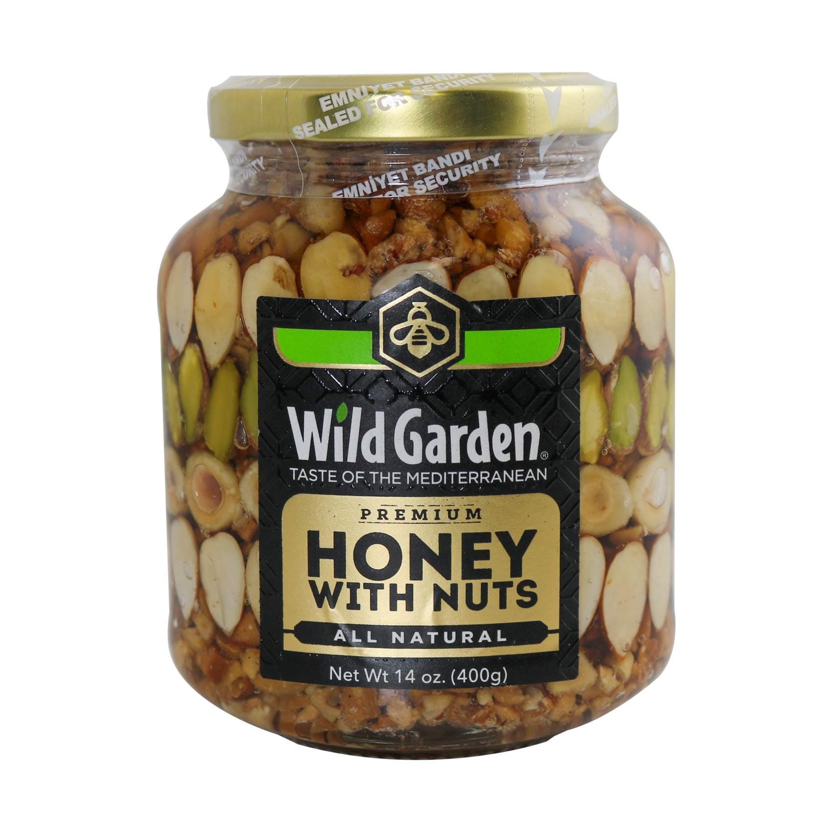 Wild Garden Premium Honey with Nuts, 14 OZ (Pack - 2)