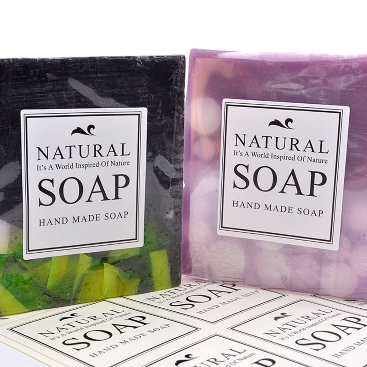 Natural Hand Made SOAP Stickers Labels Gift Wrap Paper