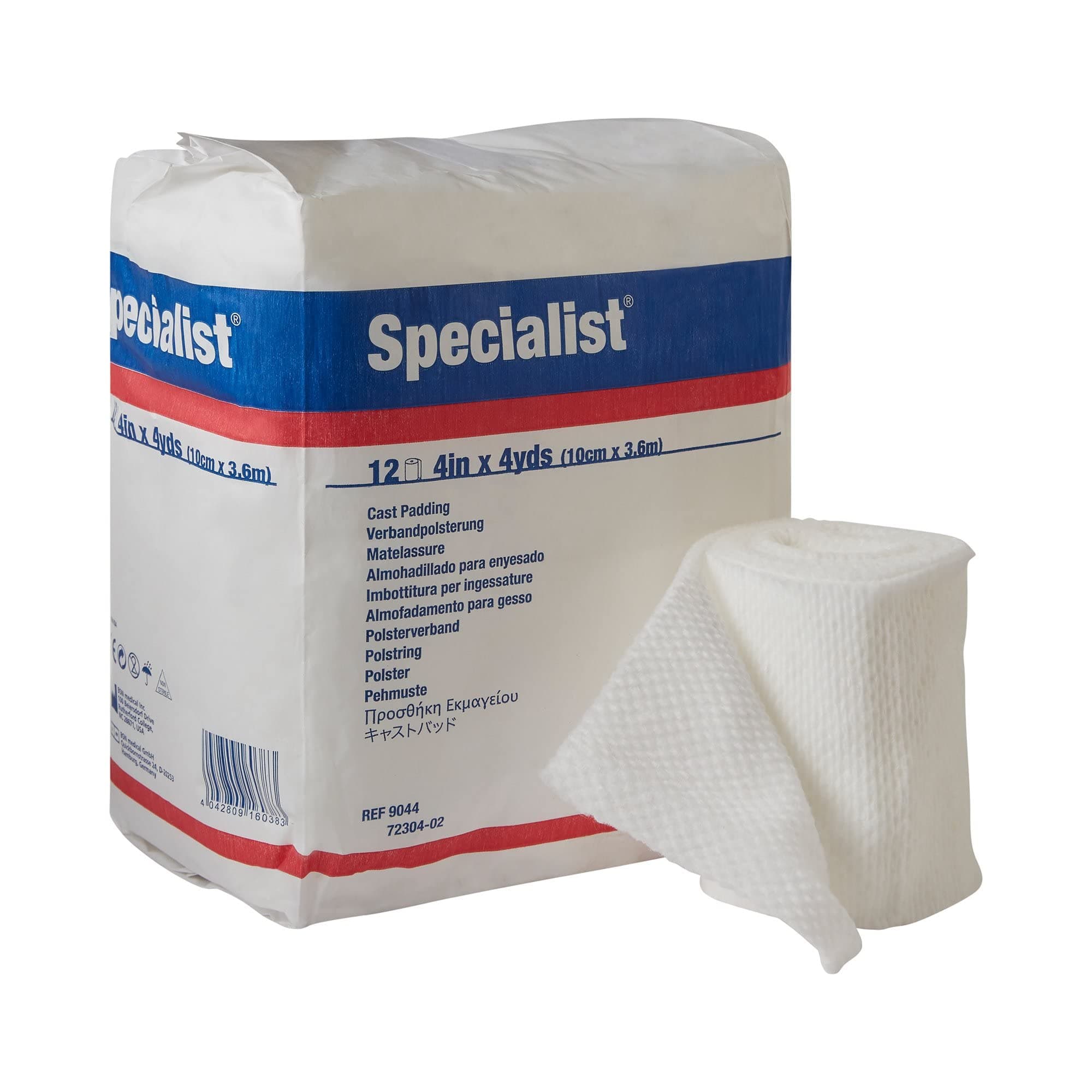 Physical Therapy Aids 906224 9044 Specialist Cotton Blend Cast Padding 4" (Pack of 12)