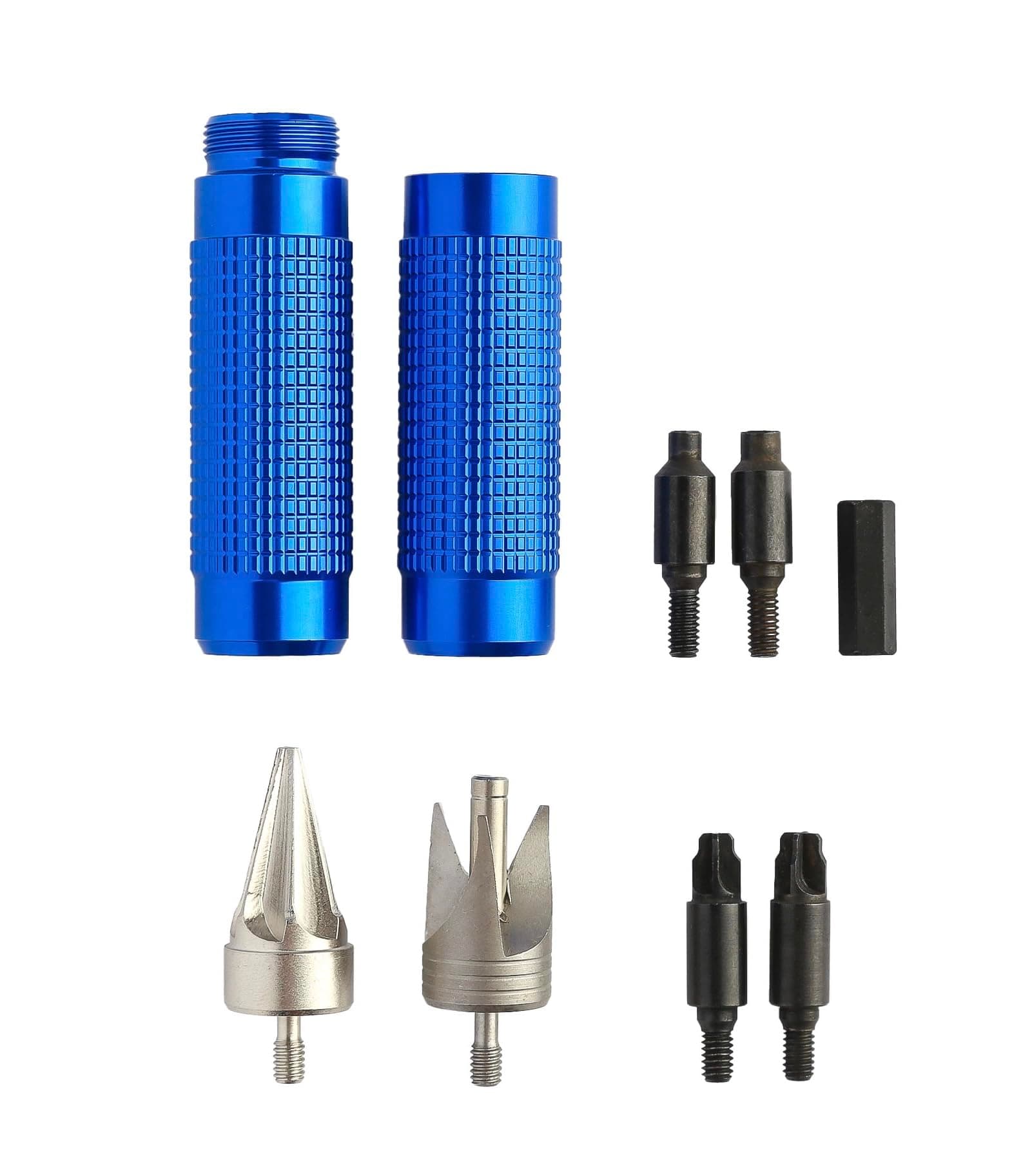 Burstfire Case Prep Tool Set w/Ultimate Case Reamer - 6 Case prep bits + Handle + Free Case