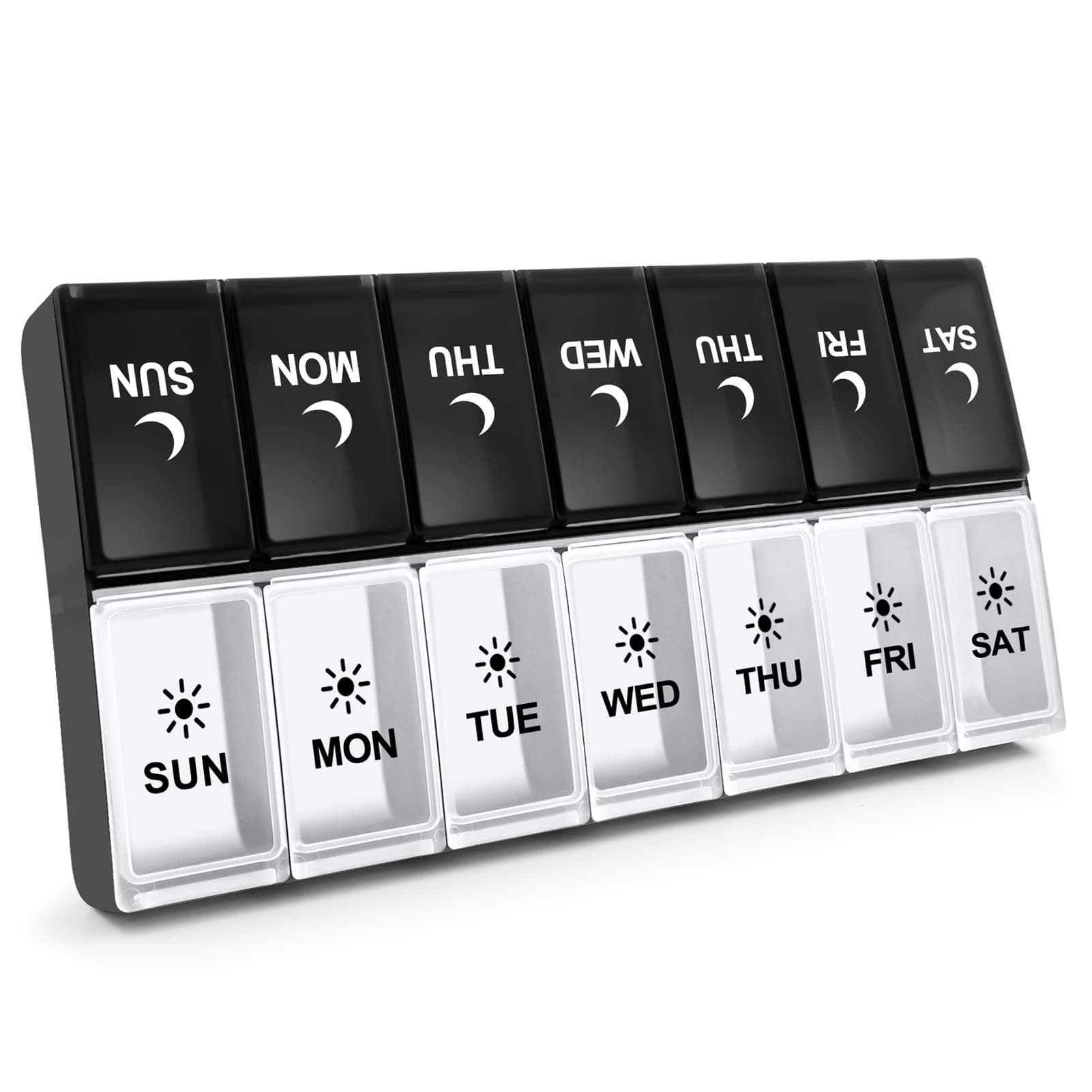 7 Day Pill Organizer 2 Times a Day, Large Weekly AM PM Pill Box, Day Night Medicine Organizer, Pill Case Twice A Day, Pill Container